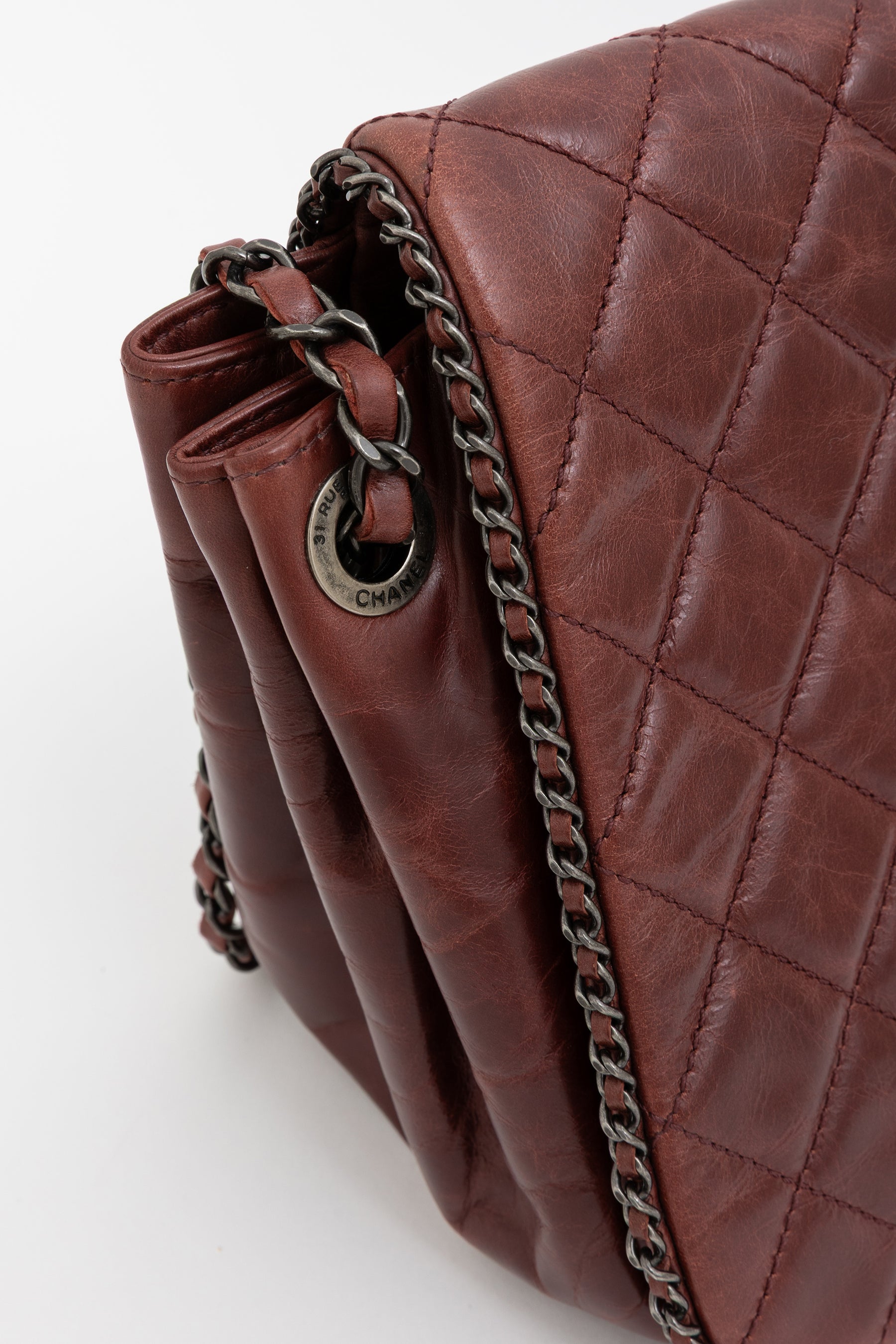 Enchained Accordion Flap Bag