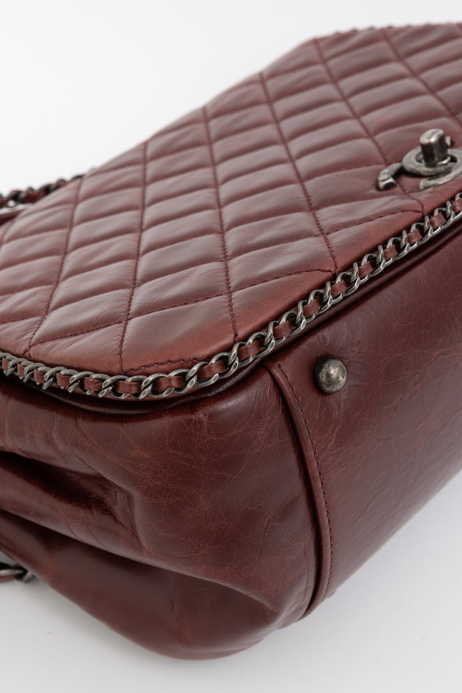 Enchained Accordion Flap Bag