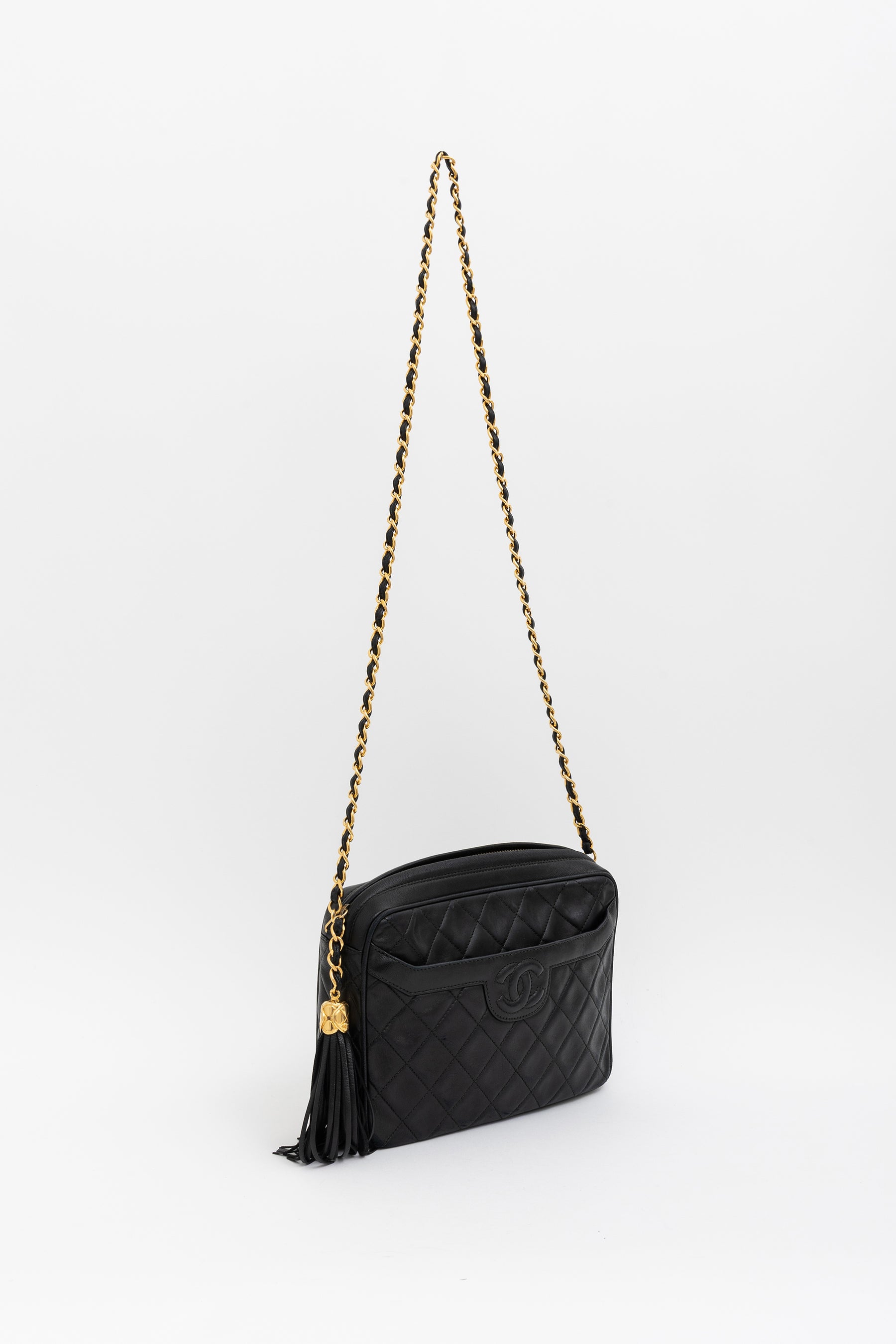 Matelassé Tassel Camera Bag
