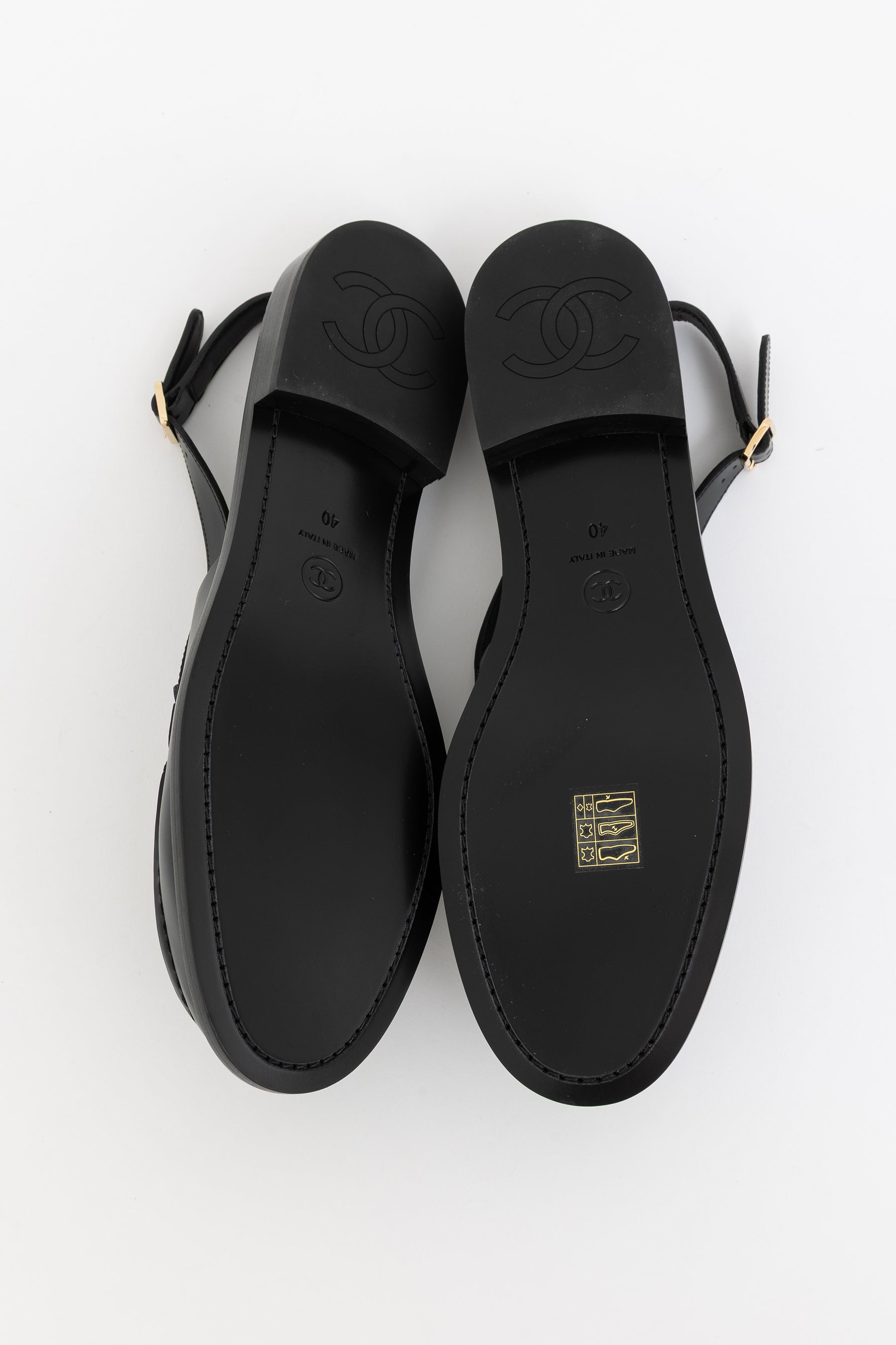 Crystal CC Logo Slingback Loafers