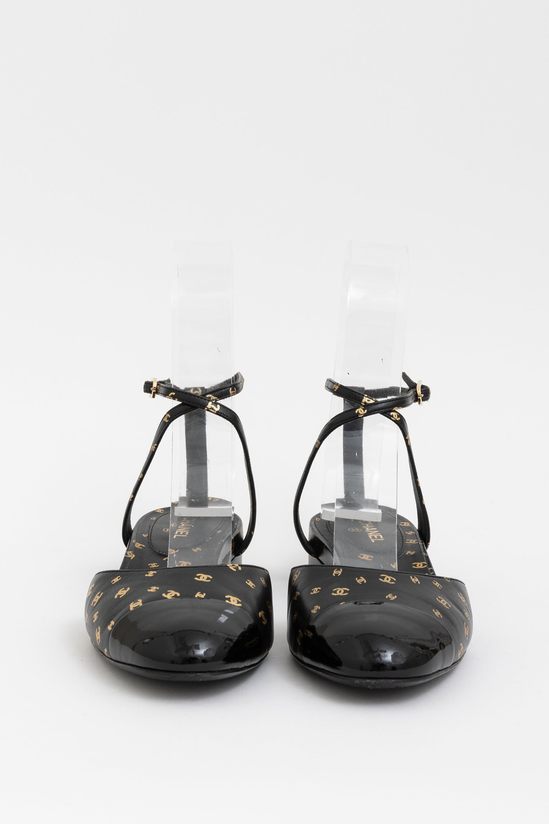 CC Logo Leather Flats