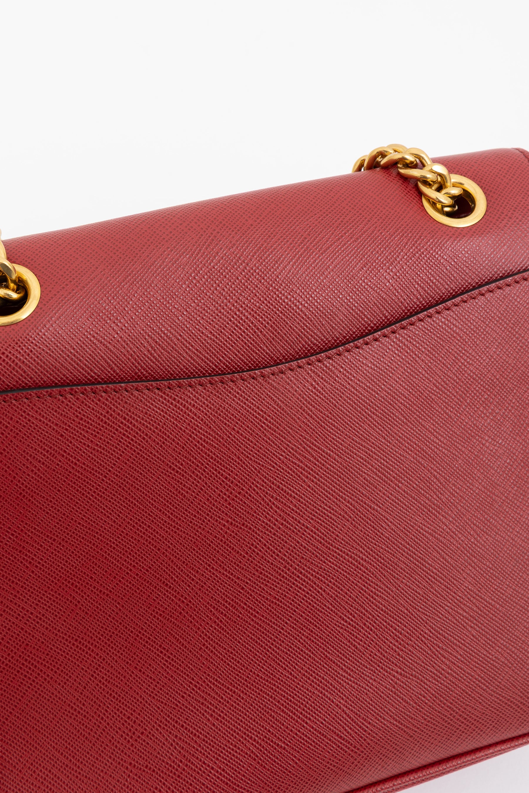 Saffiano Flap Shoulder Bag