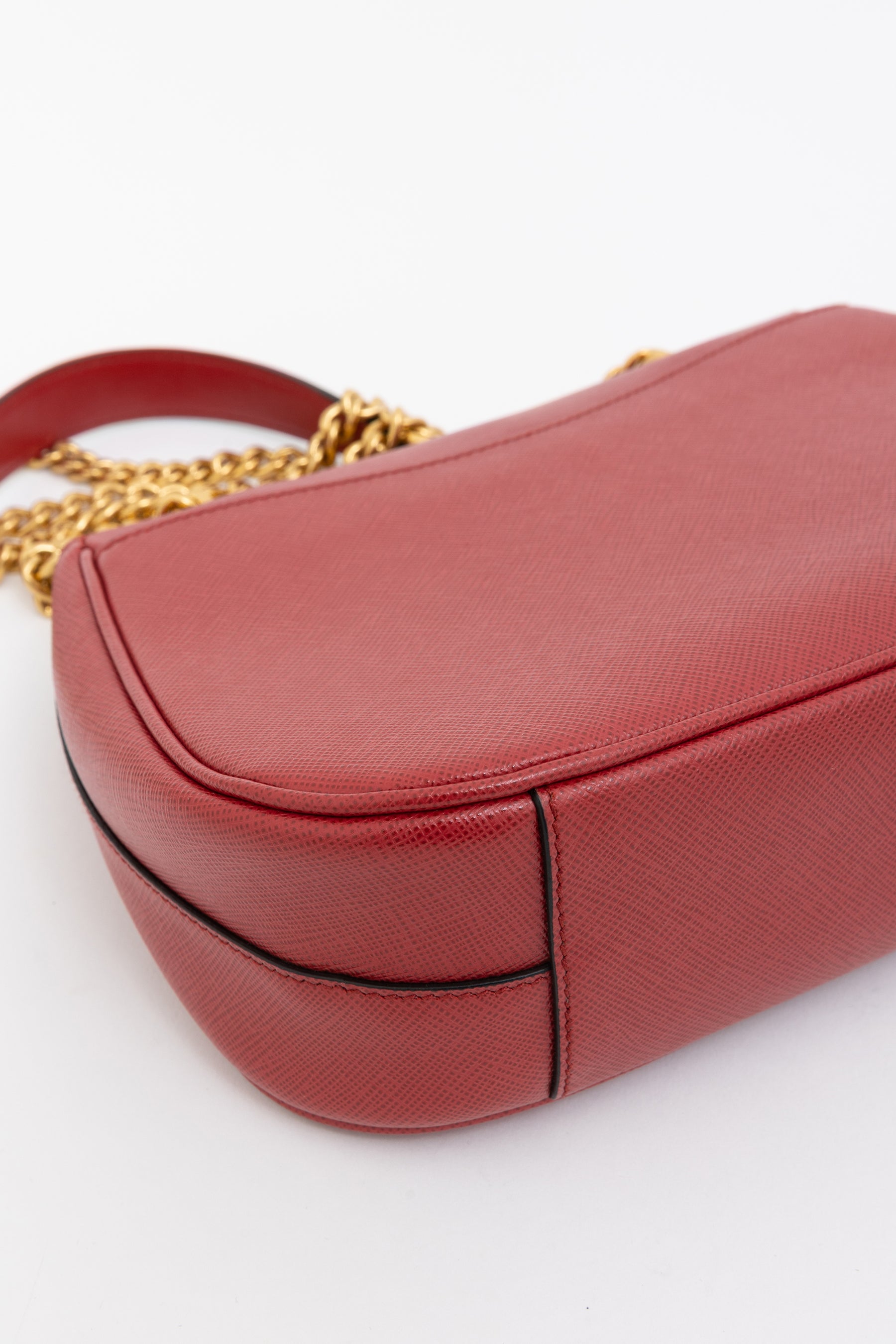 Saffiano Flap Shoulder Bag