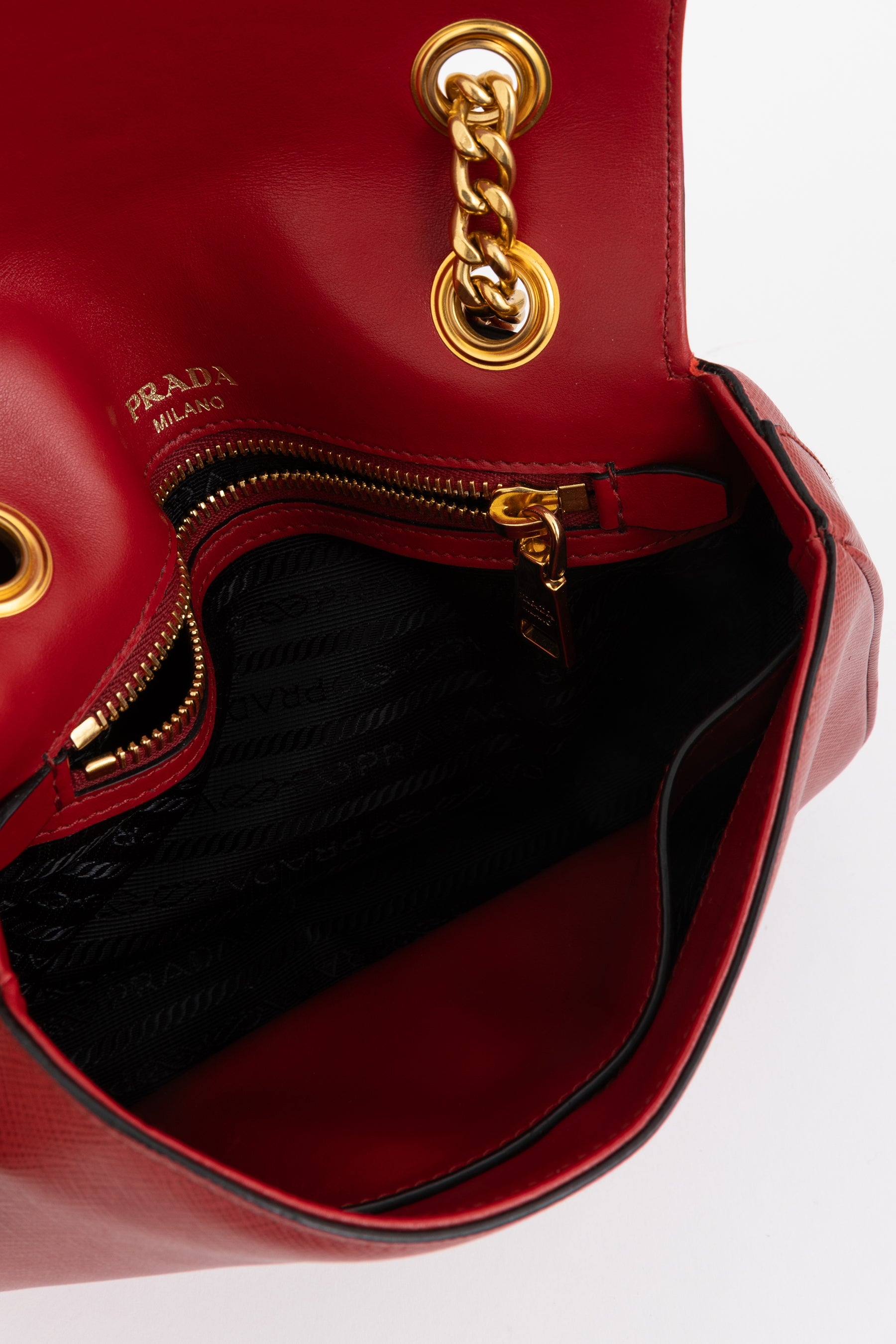 Saffiano Flap Shoulder Bag