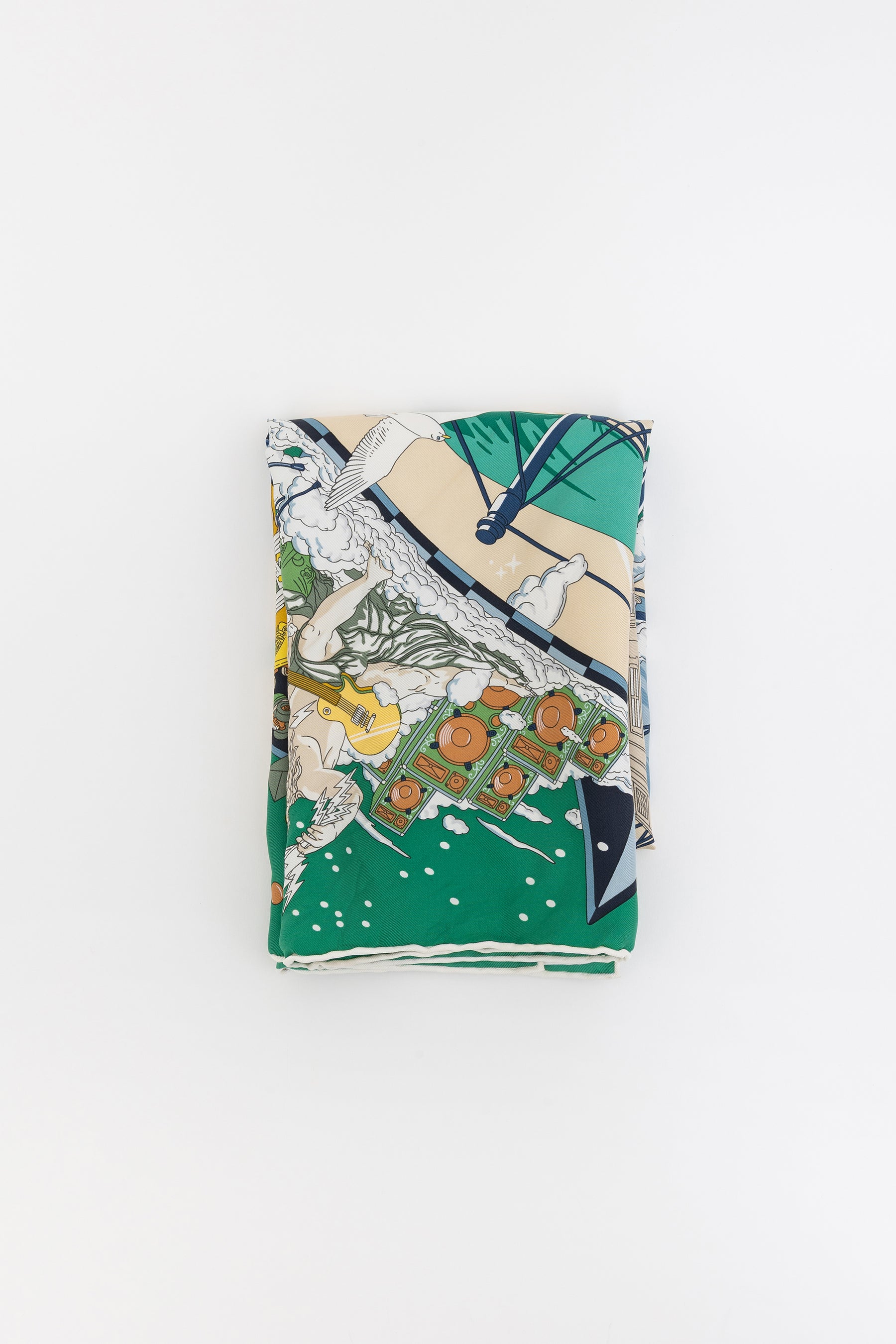 Flagship Print Silk Scarf