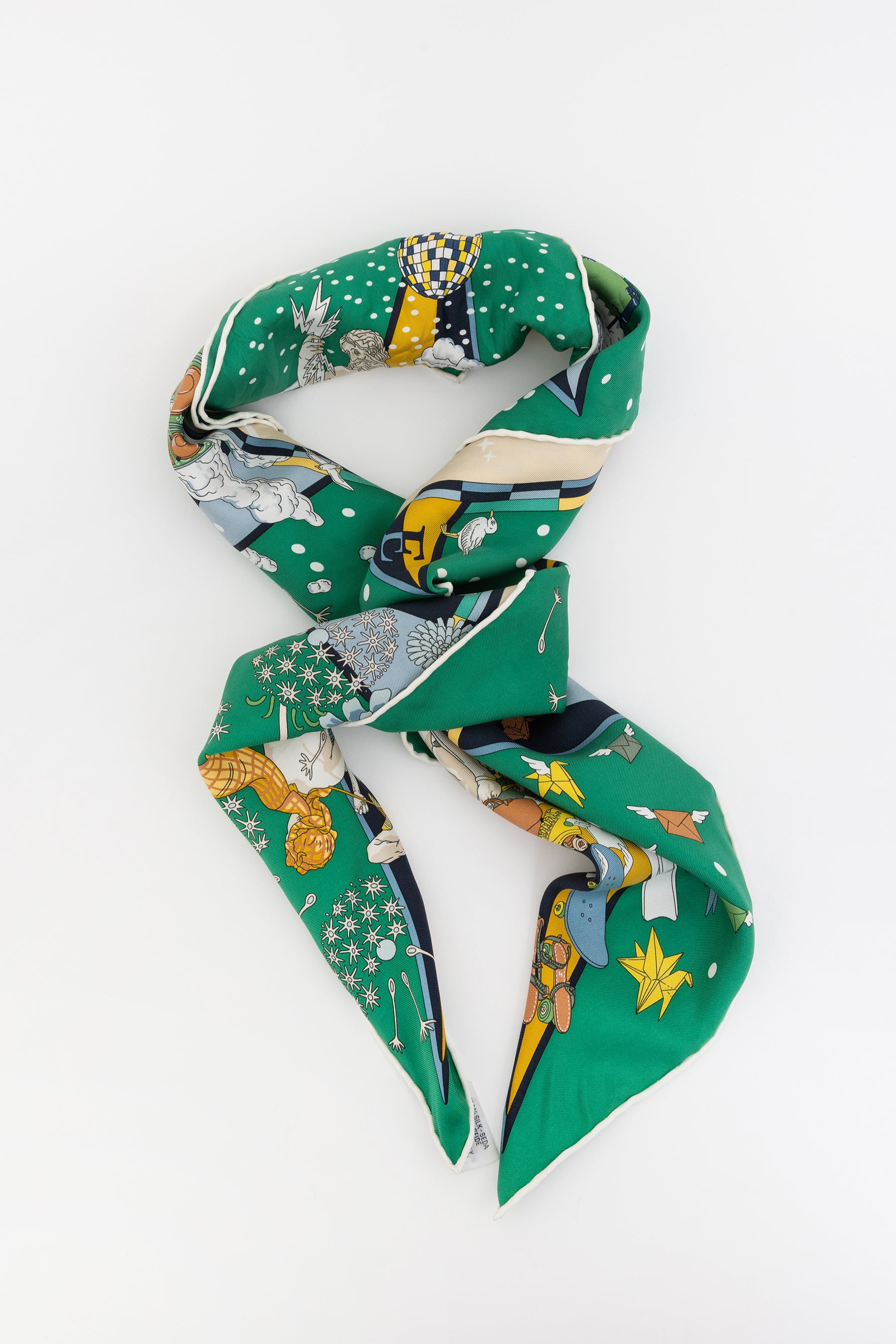 Flagship Print Silk Scarf