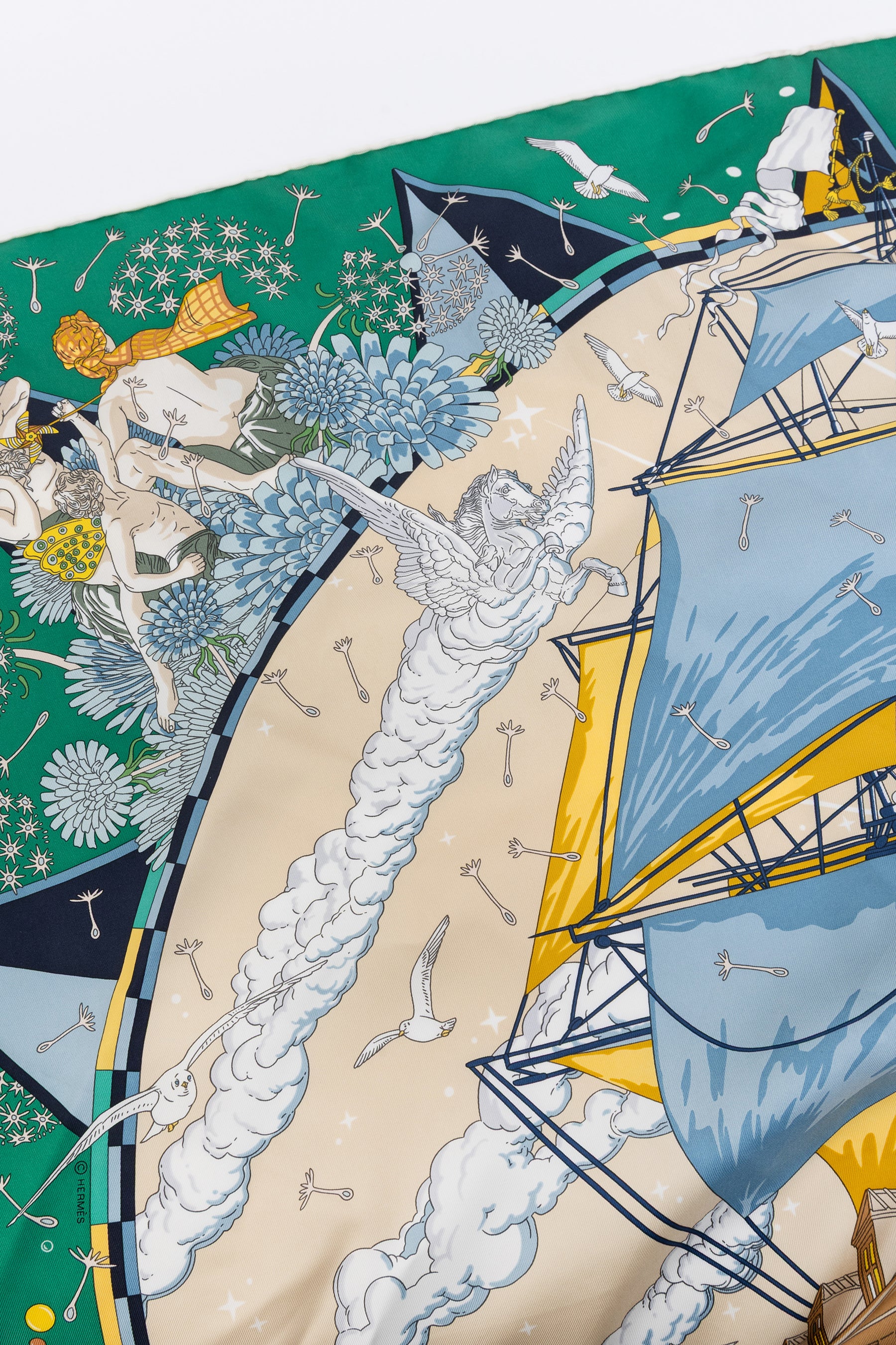 Flagship Print Silk Scarf