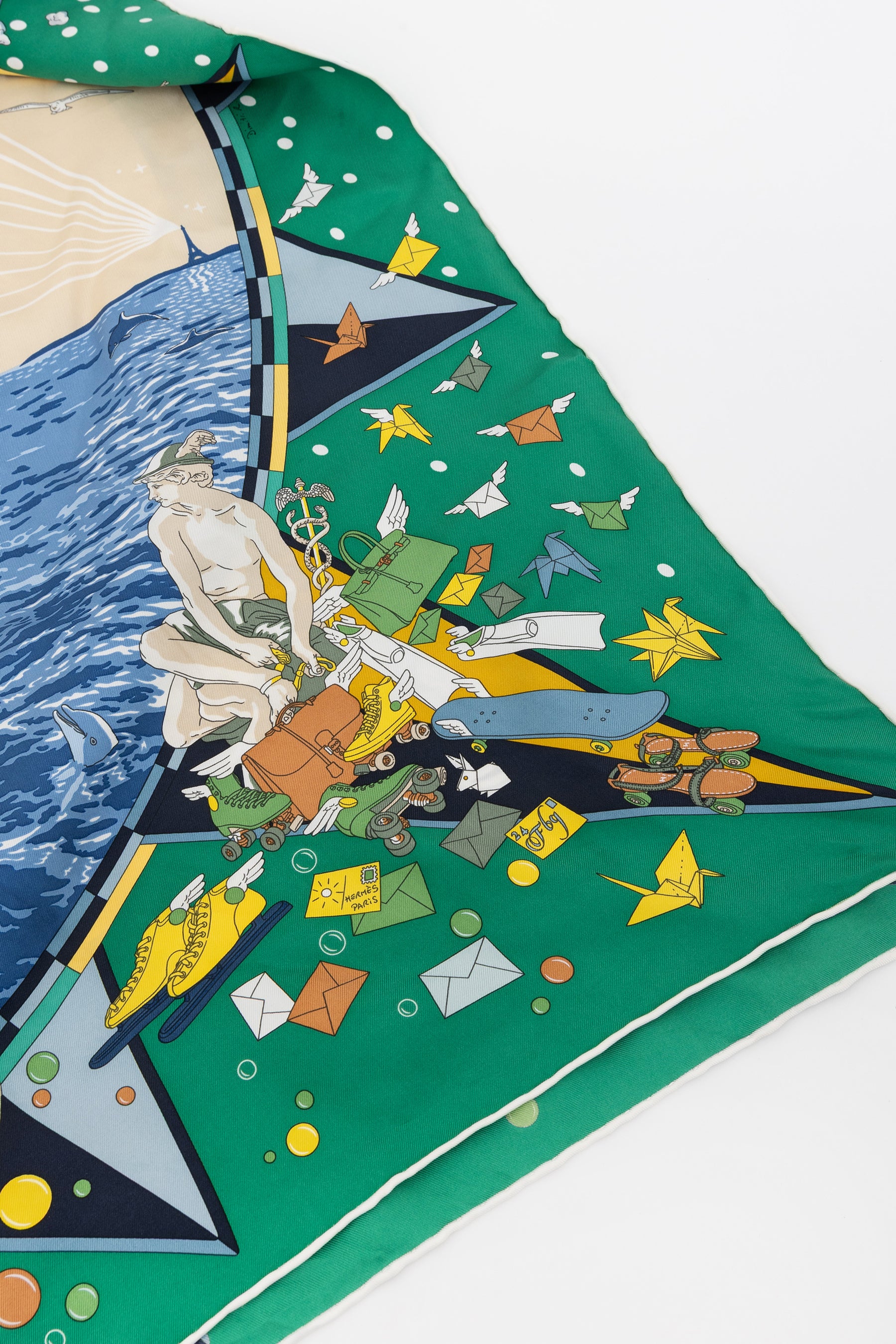 Flagship Print Silk Scarf