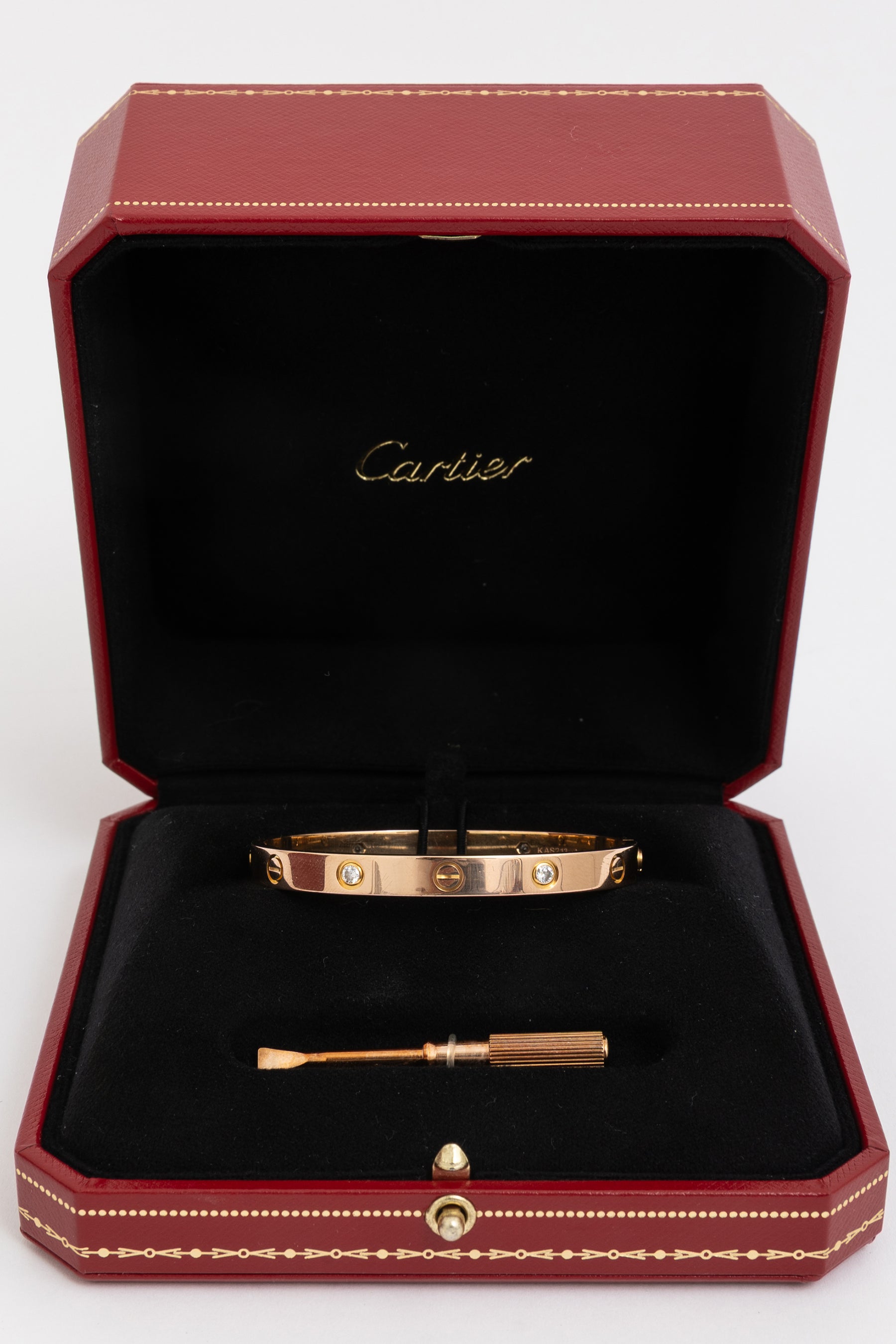 Rose Gold Love Bracelet with Diamonds