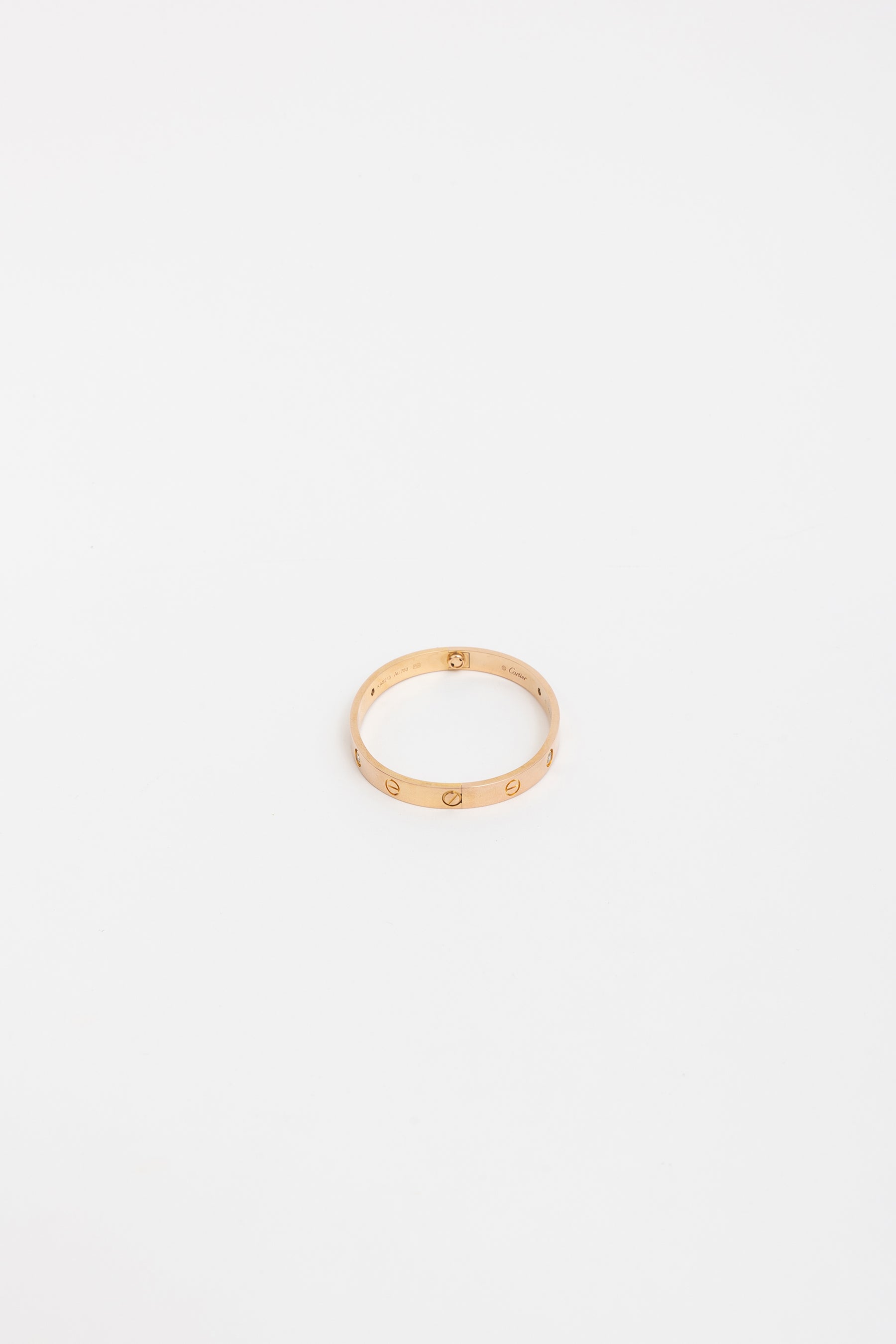 Rose Gold Love Bracelet with Diamonds