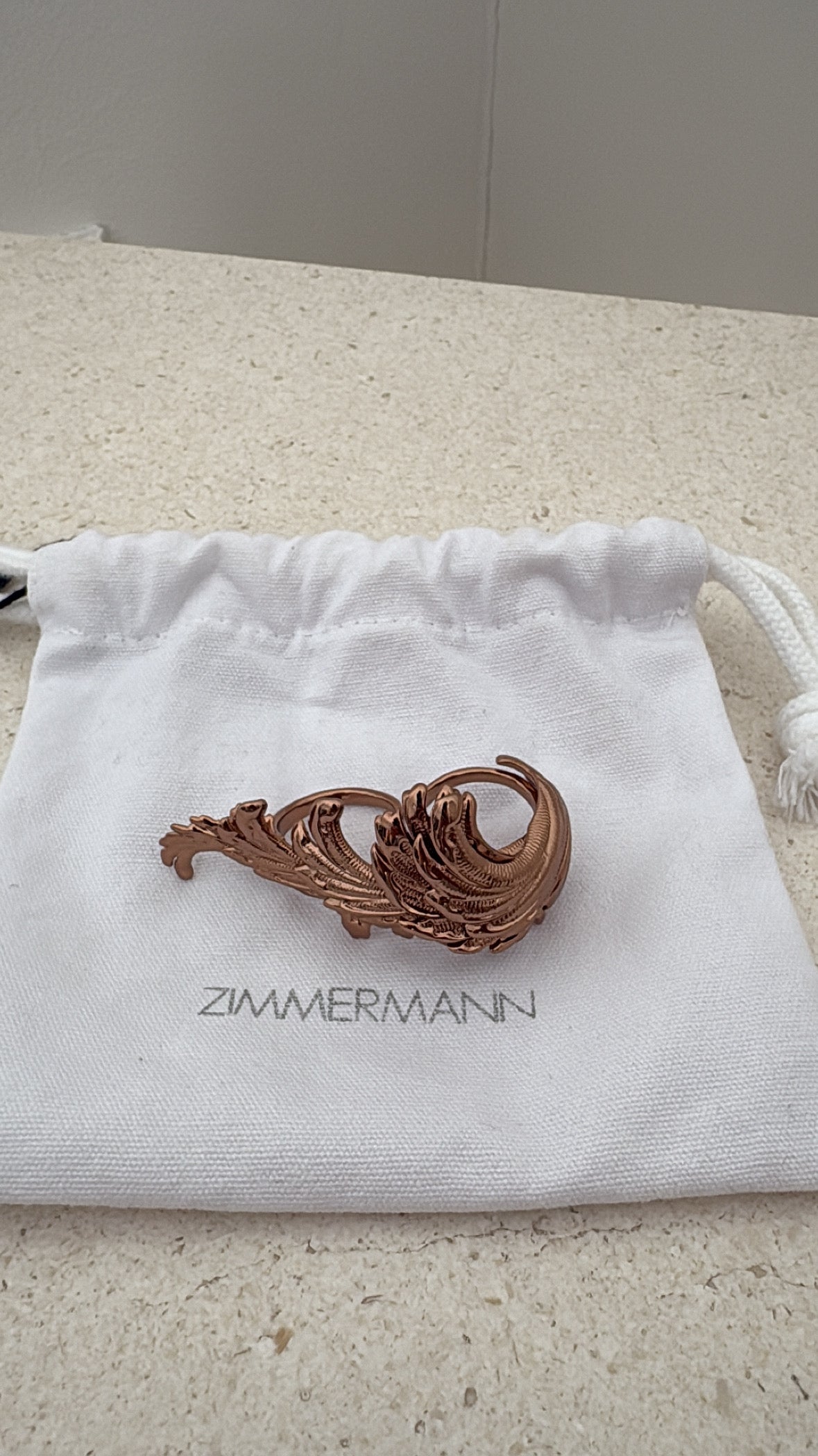 Zimmermann Rose Gold Tone Ring and Earring Set