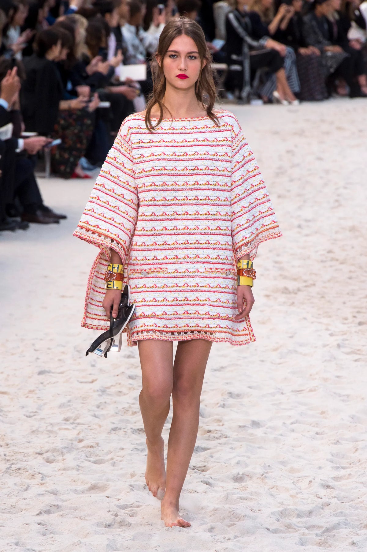 19S Striped Woven Knit Dress