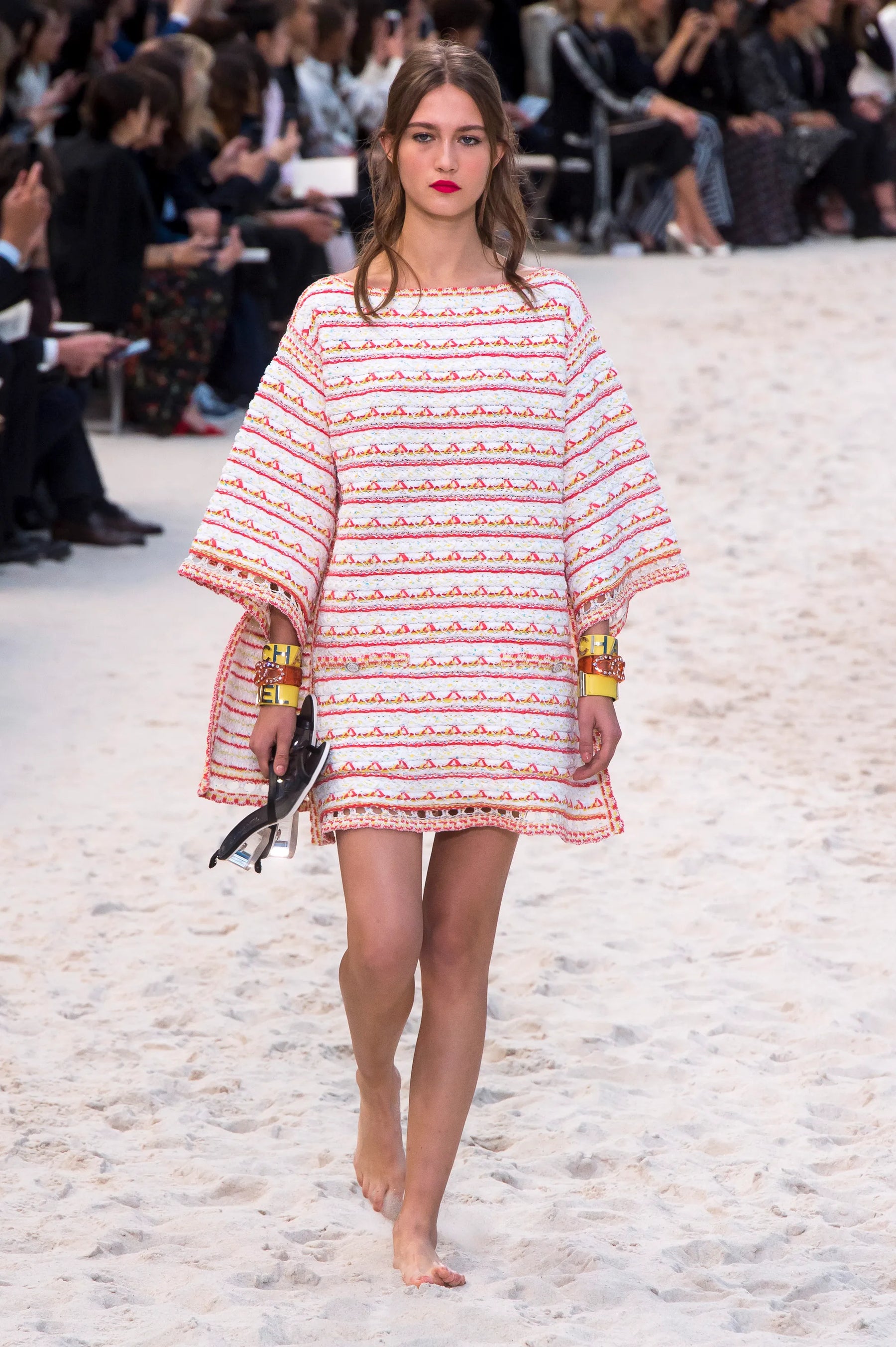 19S Striped Woven Knit Dress