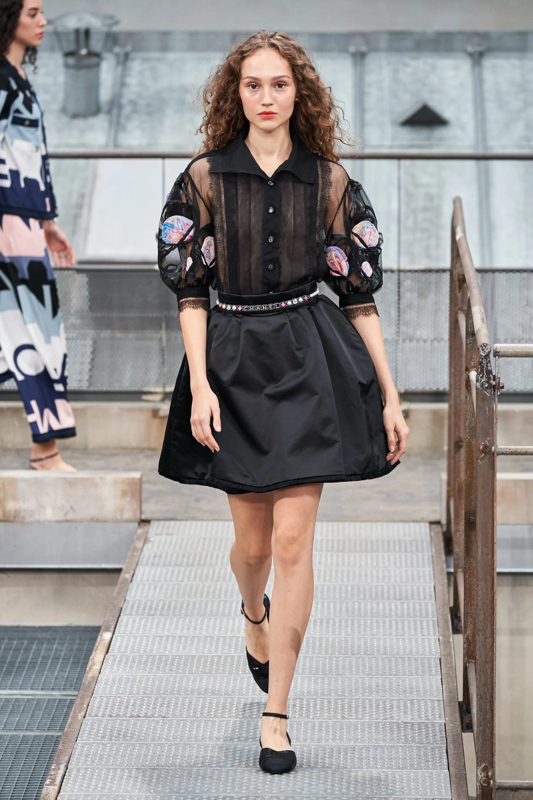 Pleated Flared Mini Skirt