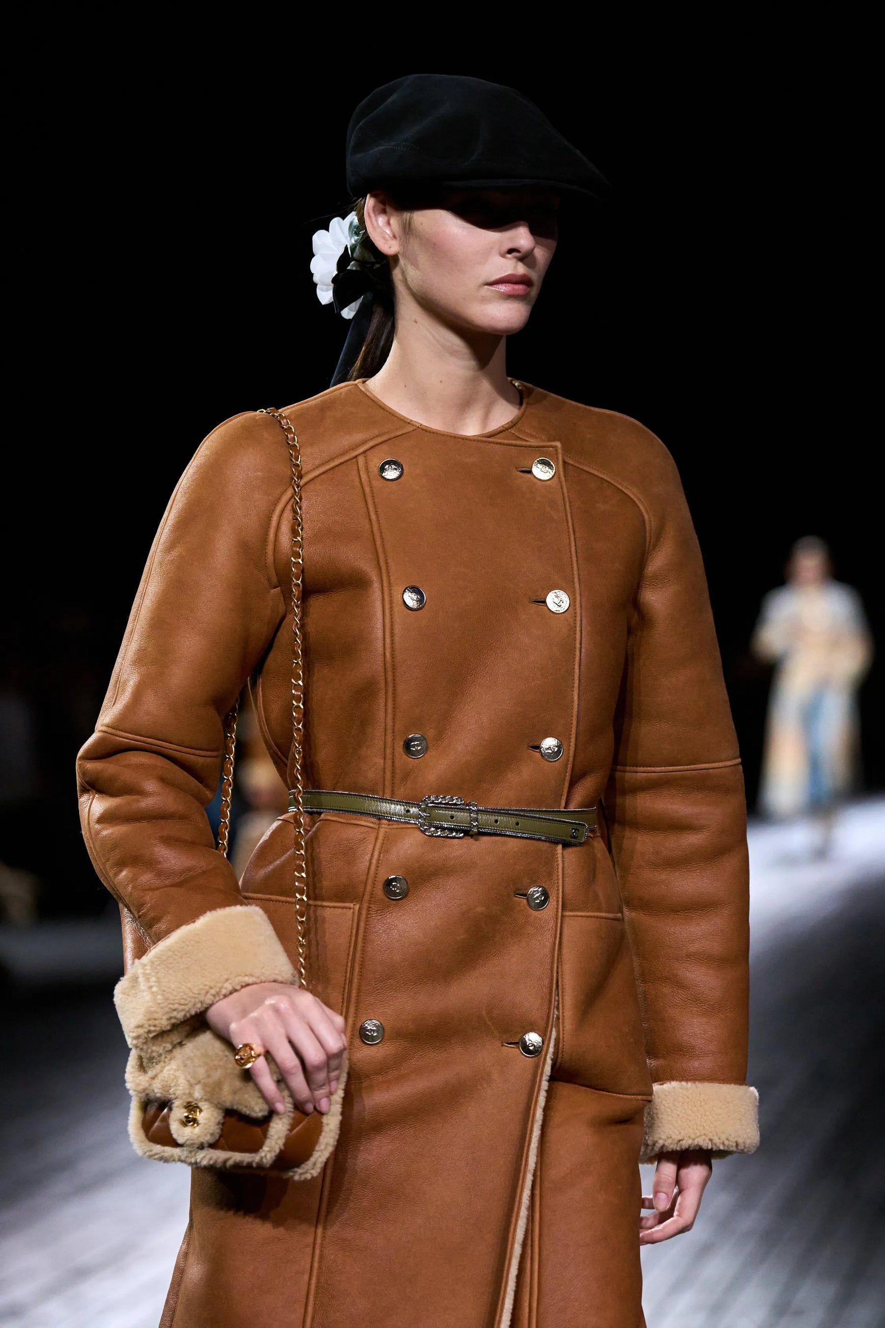Mini Shearling Flap Bag