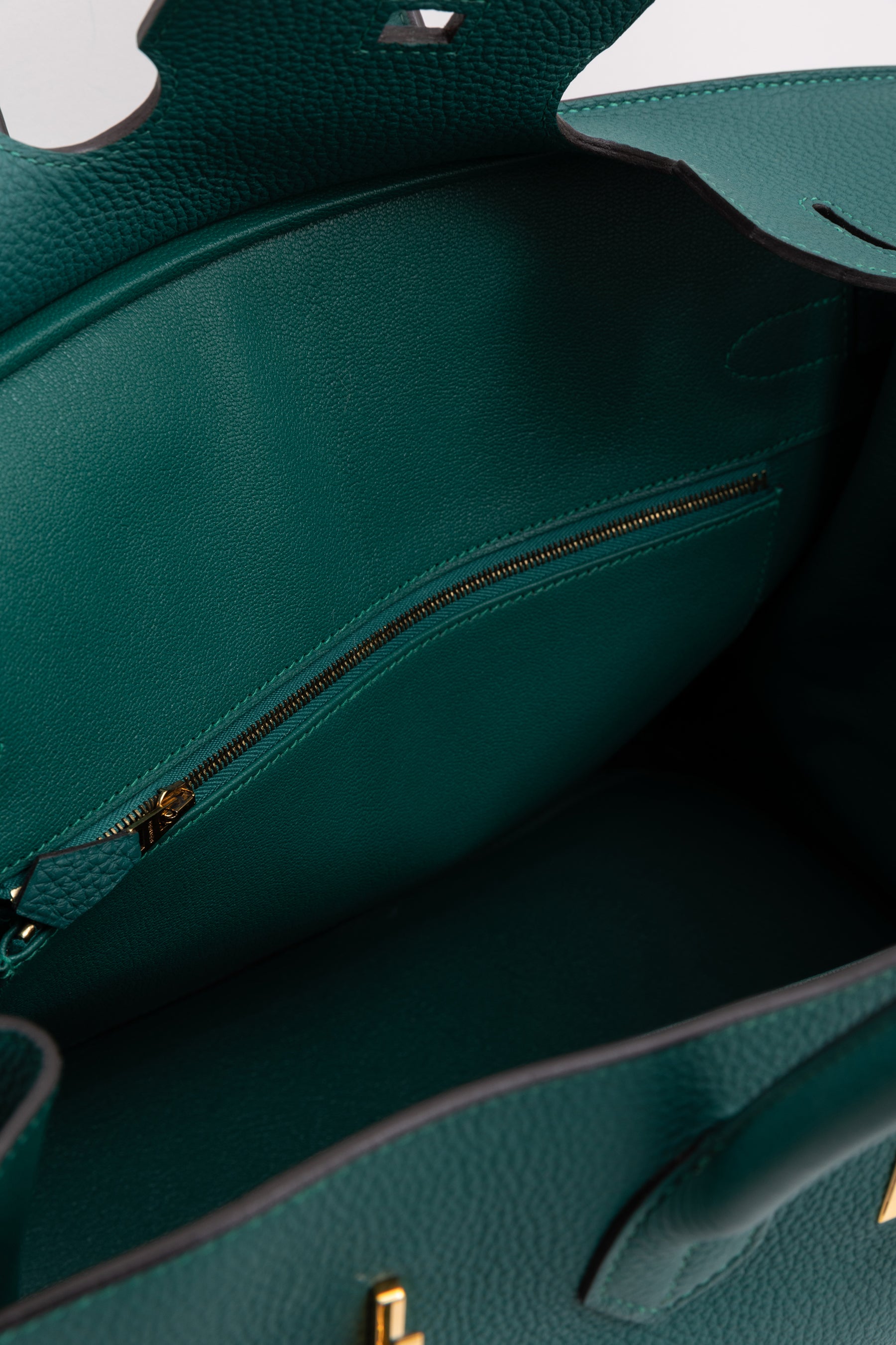 Malachite Clemence 35 Birkin Bag