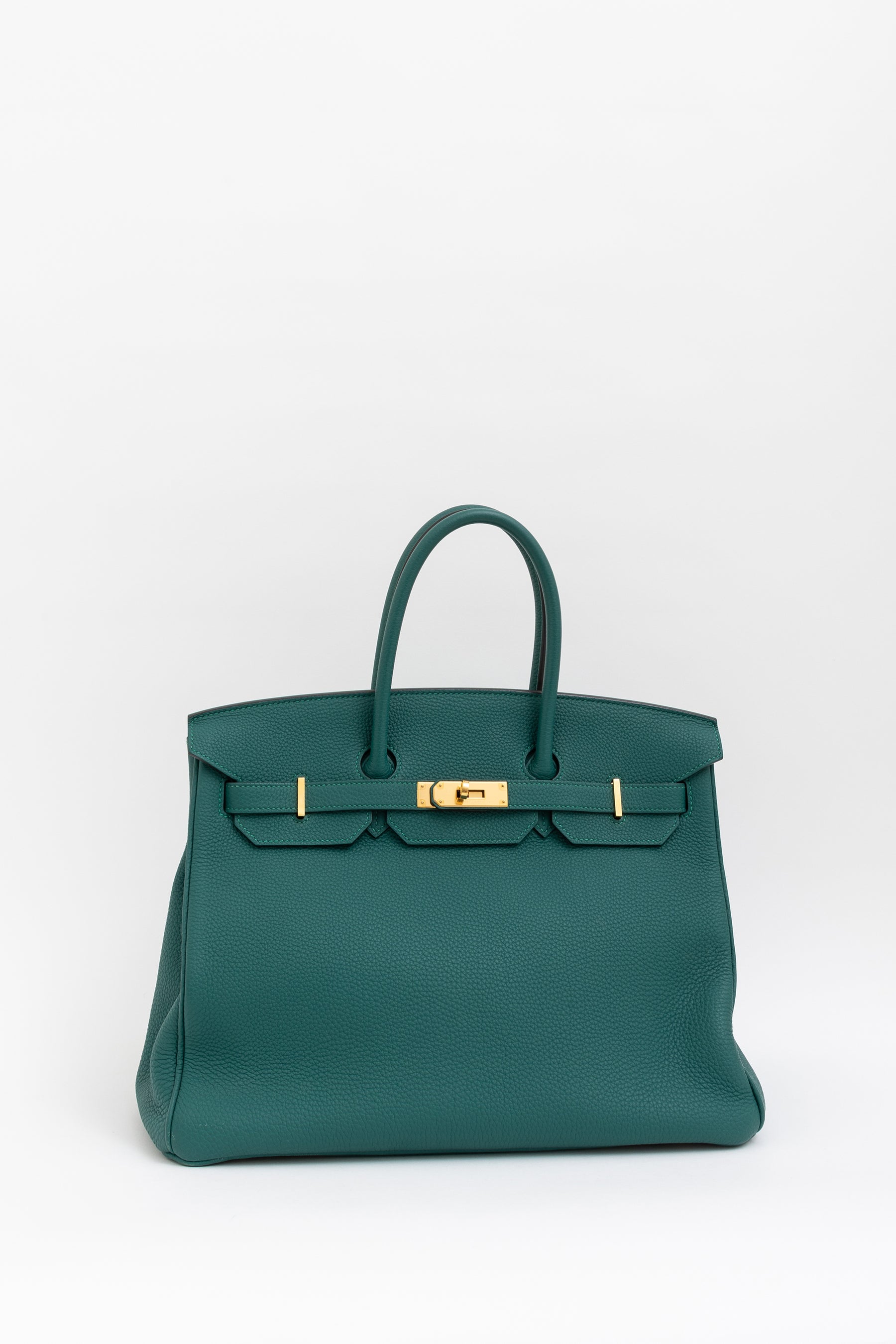 Malachite Clemence 35 Birkin Bag