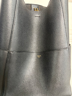 Céline Black Leather Seau Sangle Bucket Bag