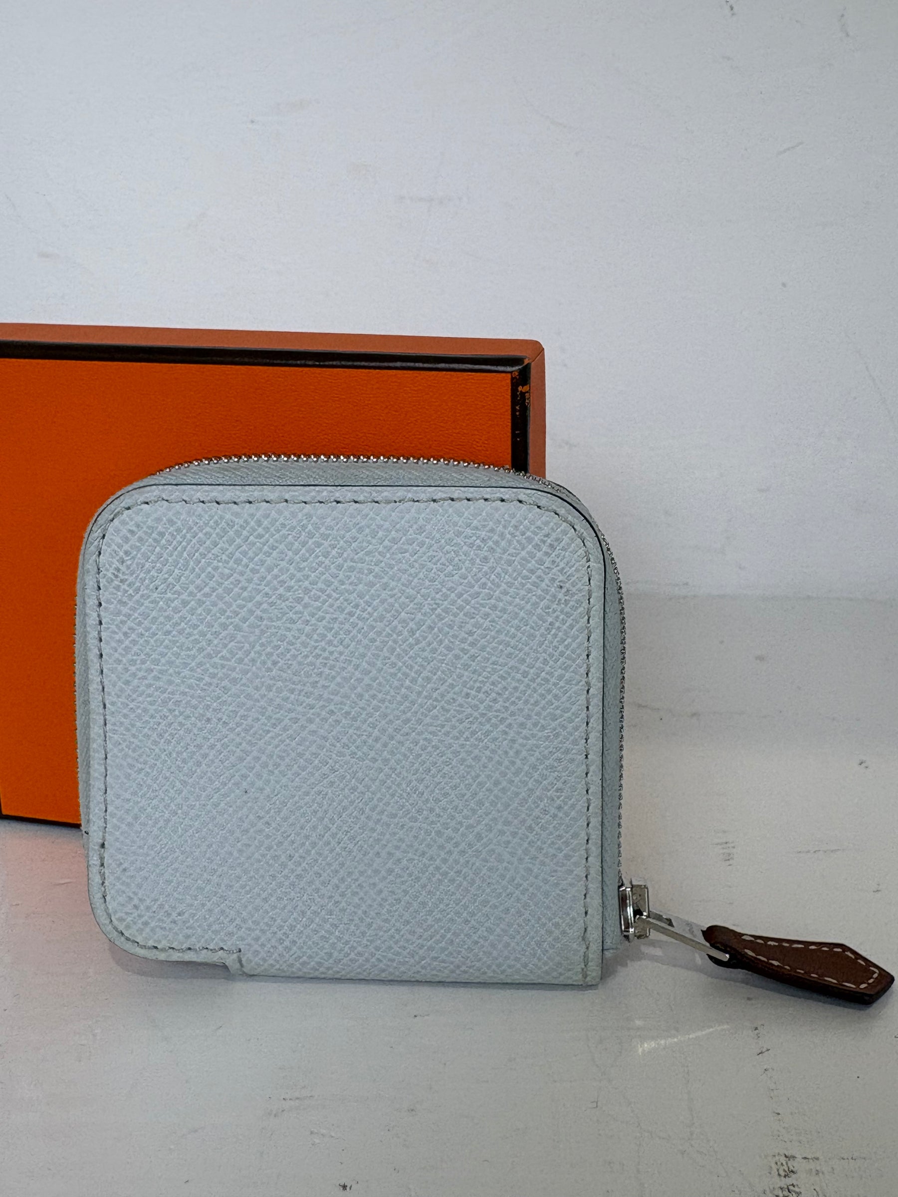 Hermès Light Blue Silk'in Change Purse