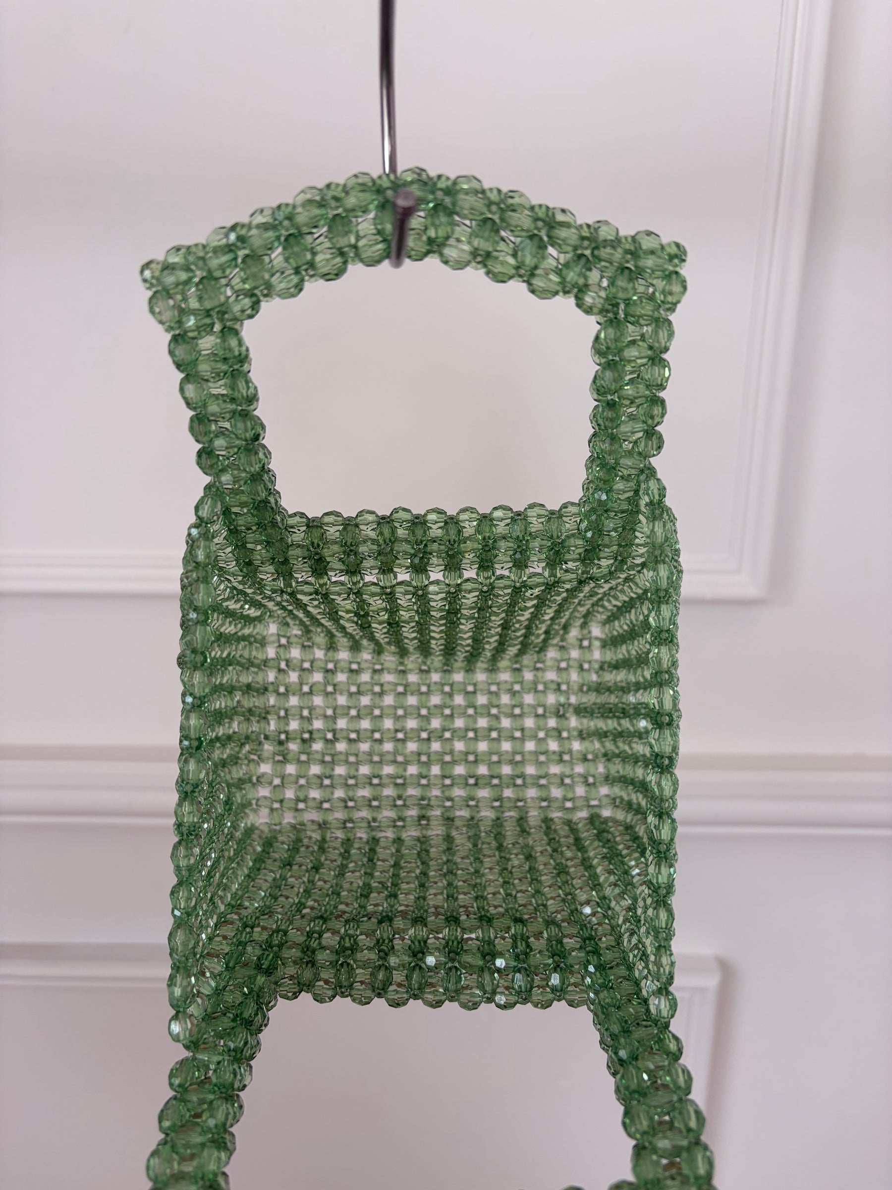 Scanlan Theodore Green Beaded Top Handle Mini Bag
