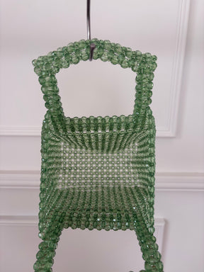 Scanlan Theodore Green Beaded Top Handle Mini Bag