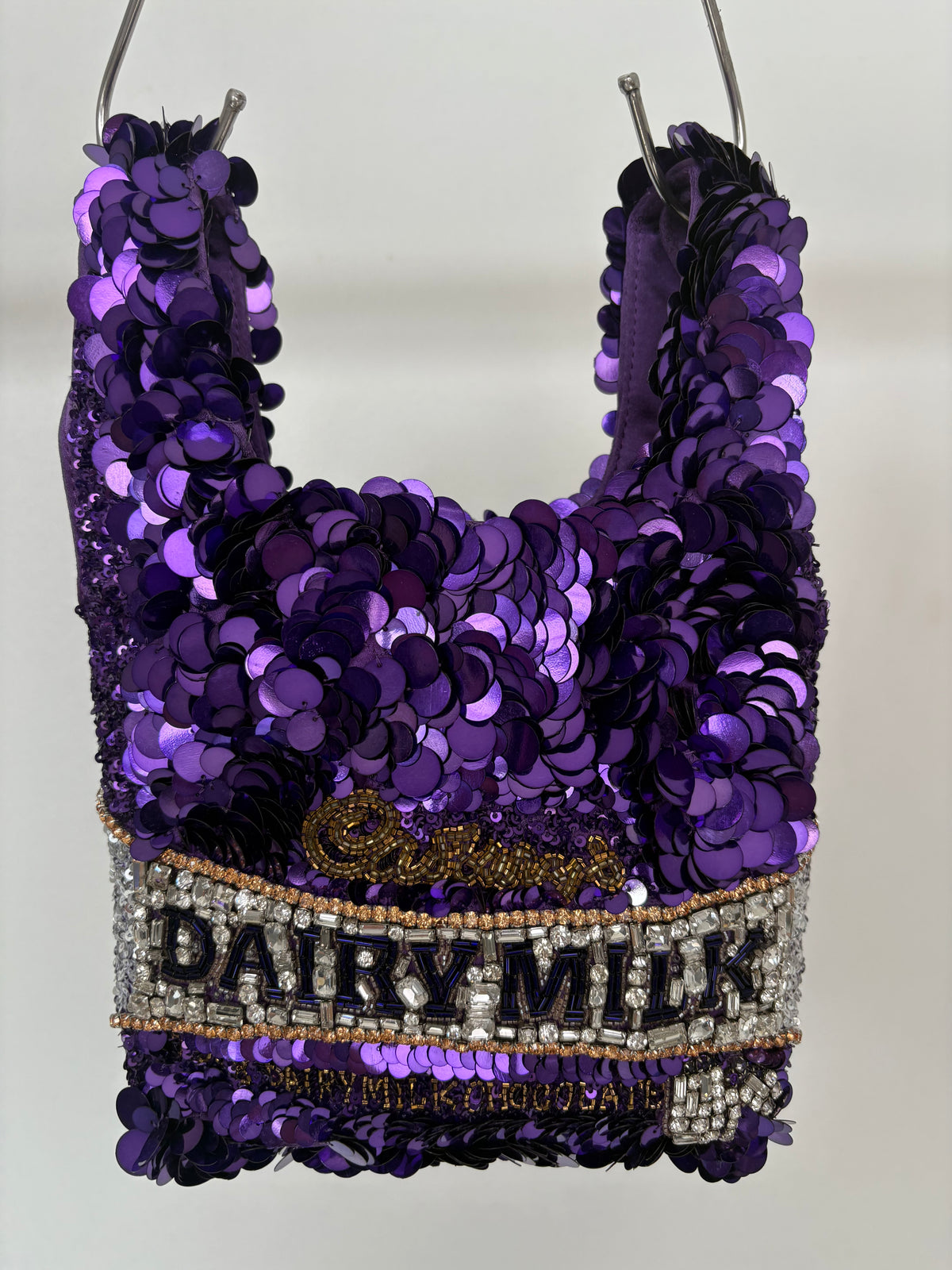 Anya Hindmarch Purple Sequinned 'Cadbury Dairy Milk' Bag