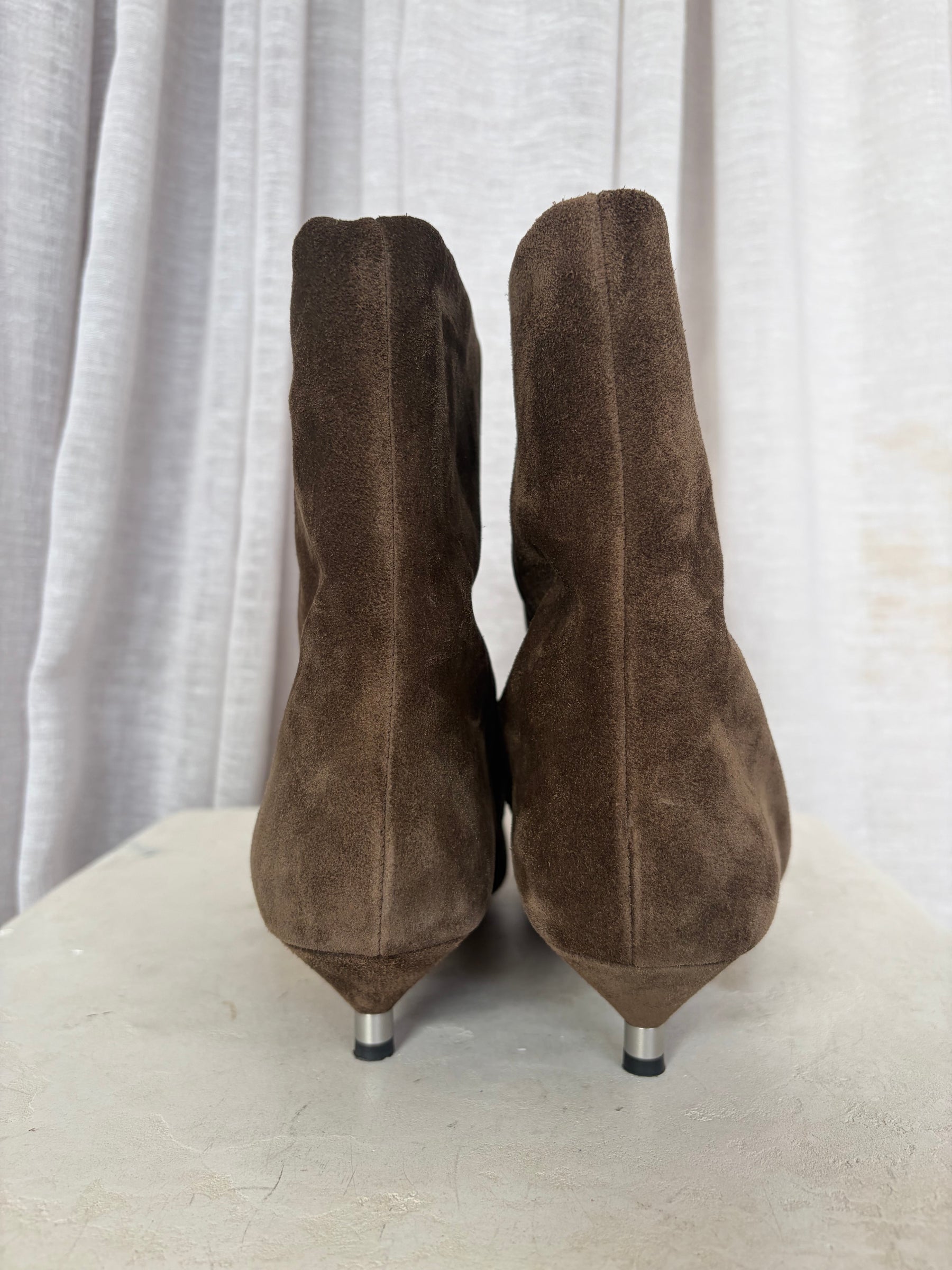 Isabel Marant Ebbi Kitten Heel Suede Boots Brown, 41