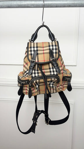 Burberry Heritage Check Canvas Backpack