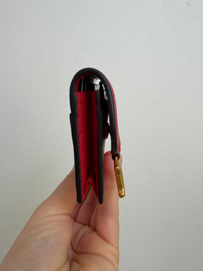 Dior Saddle Bloom Card Holder Red