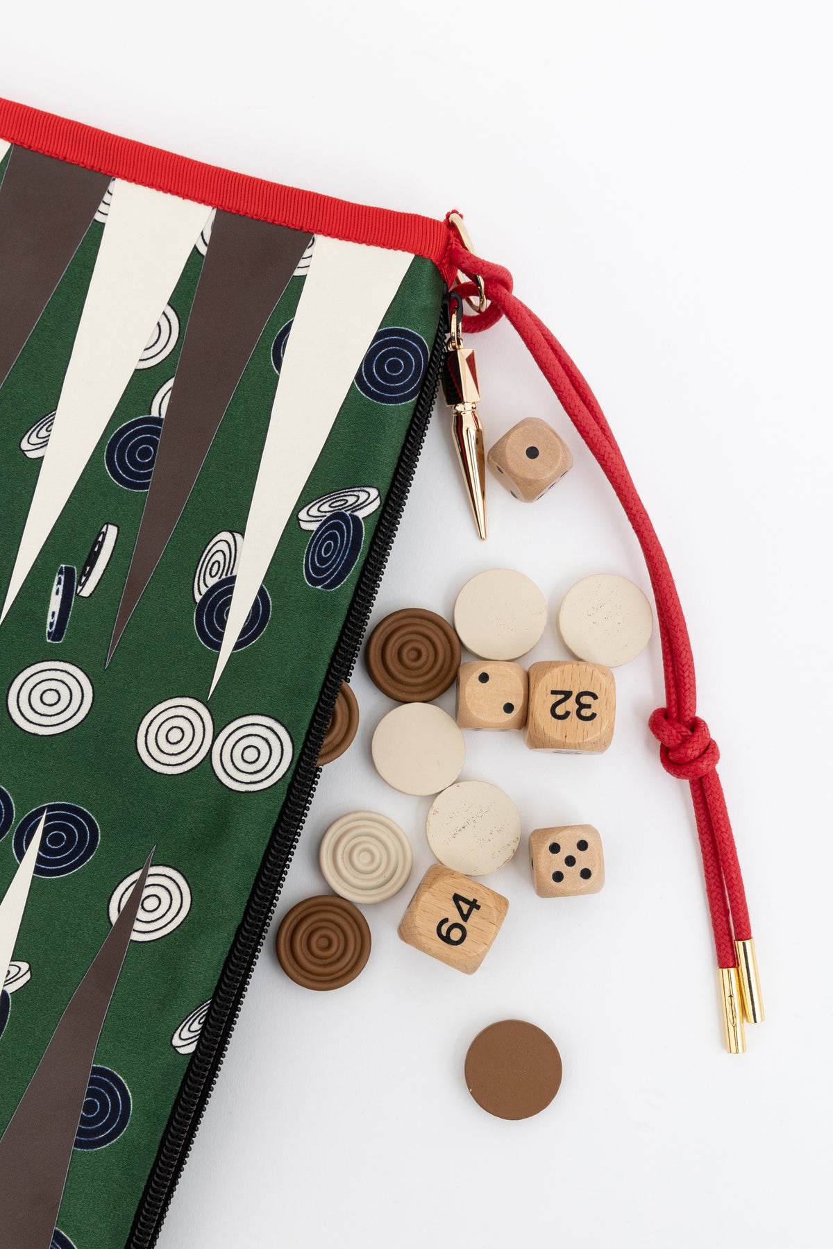 Backgammon Satin Board Game Clutch