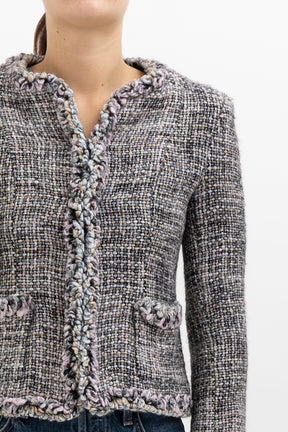 Multi-Colour Pastel Tweed Jacket