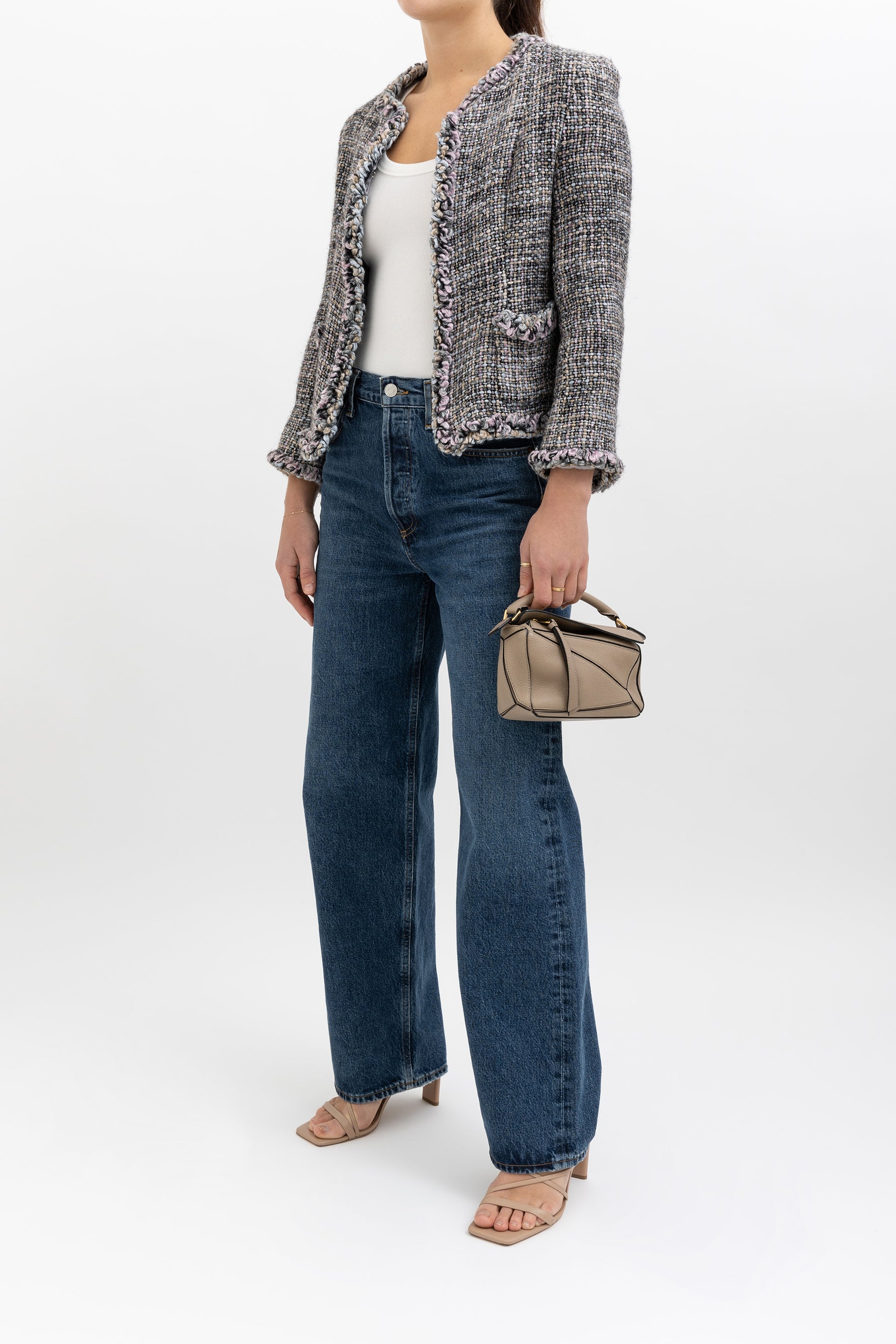 Multi-Colour Pastel Tweed Jacket