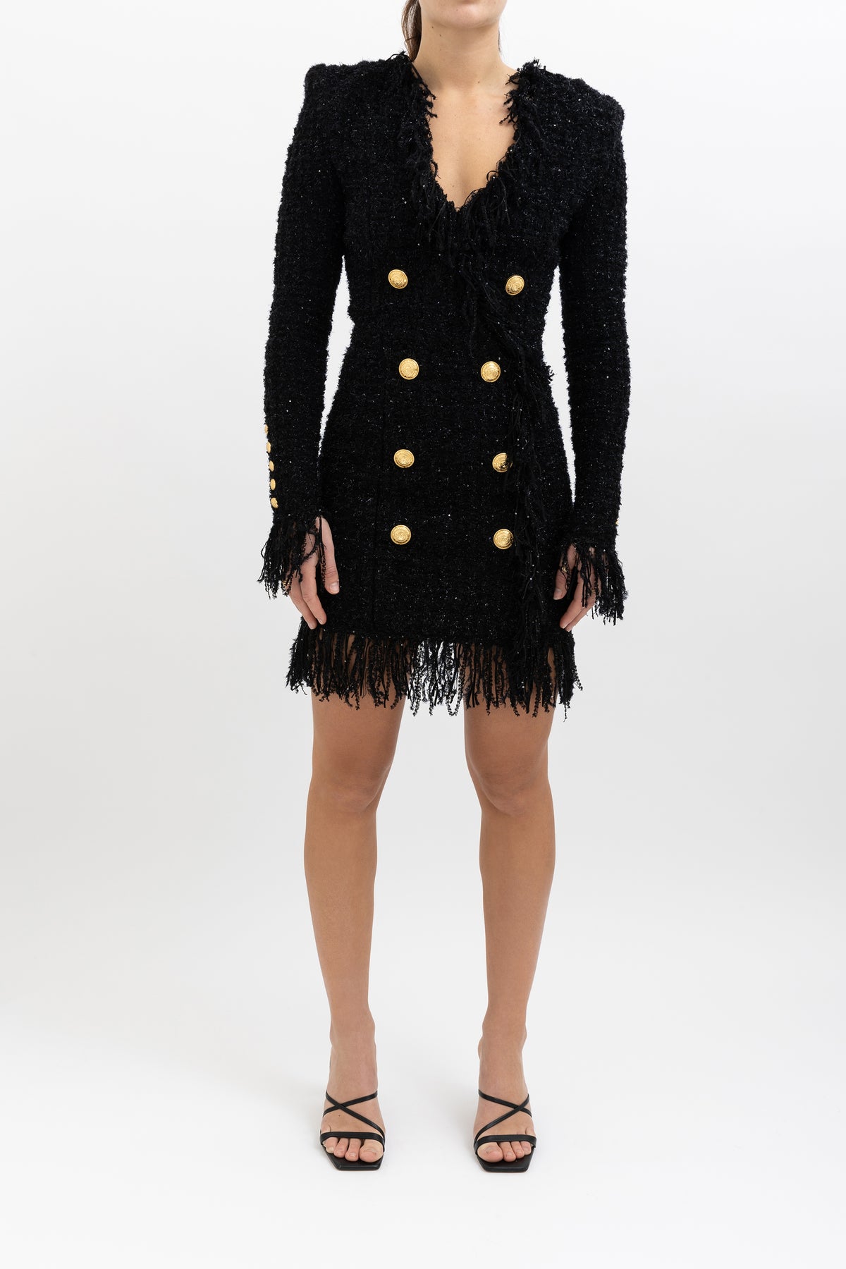 Fringed Blazer Mini Dress