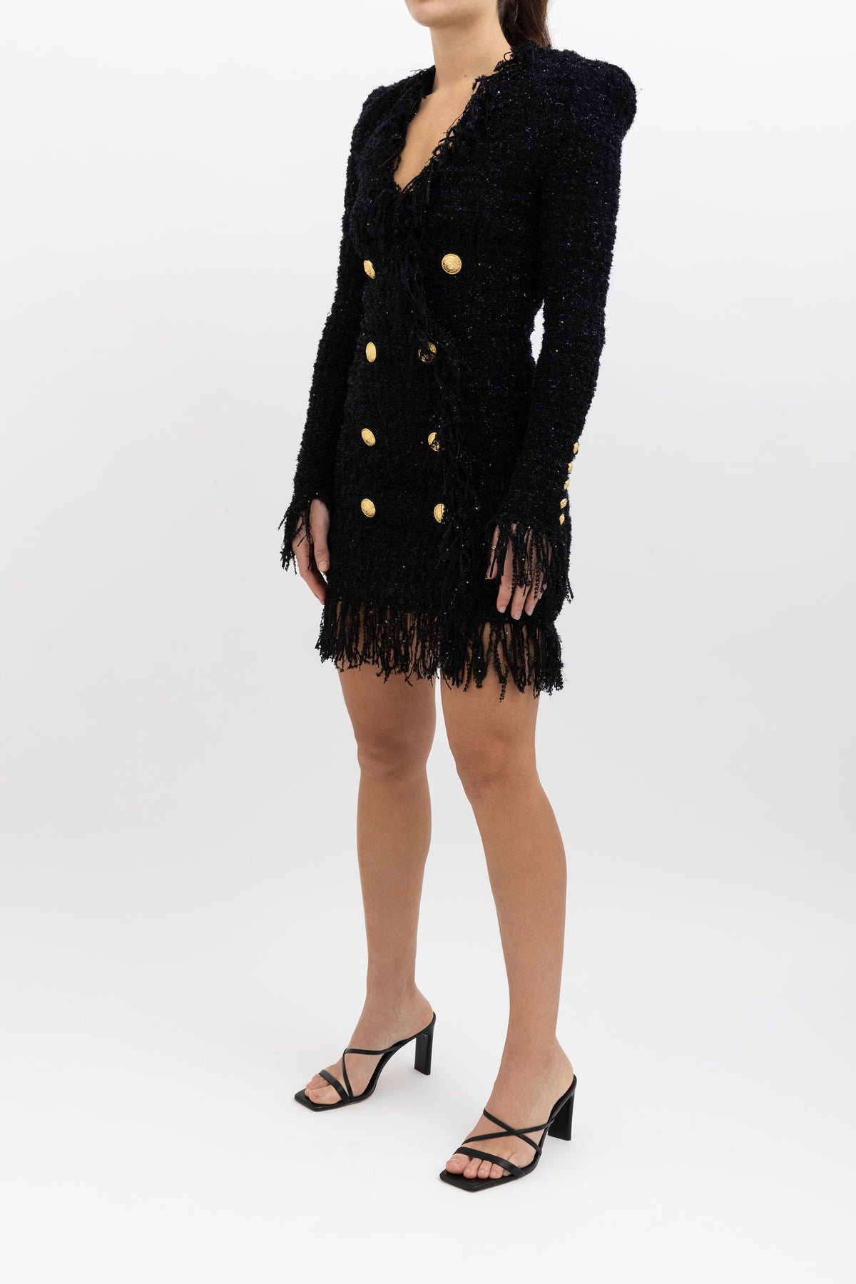 Fringed Blazer Mini Dress