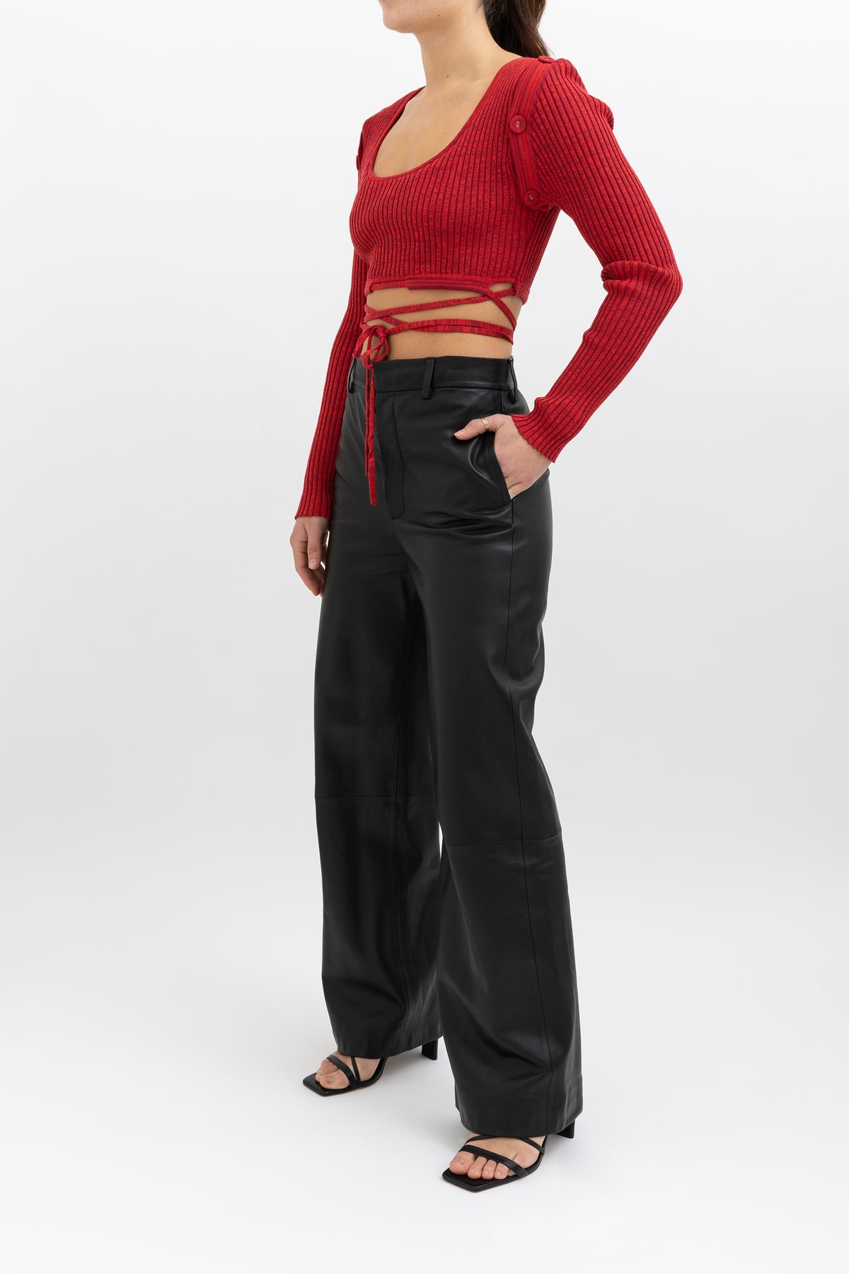 Deconstruct Rib Knit Crop Top