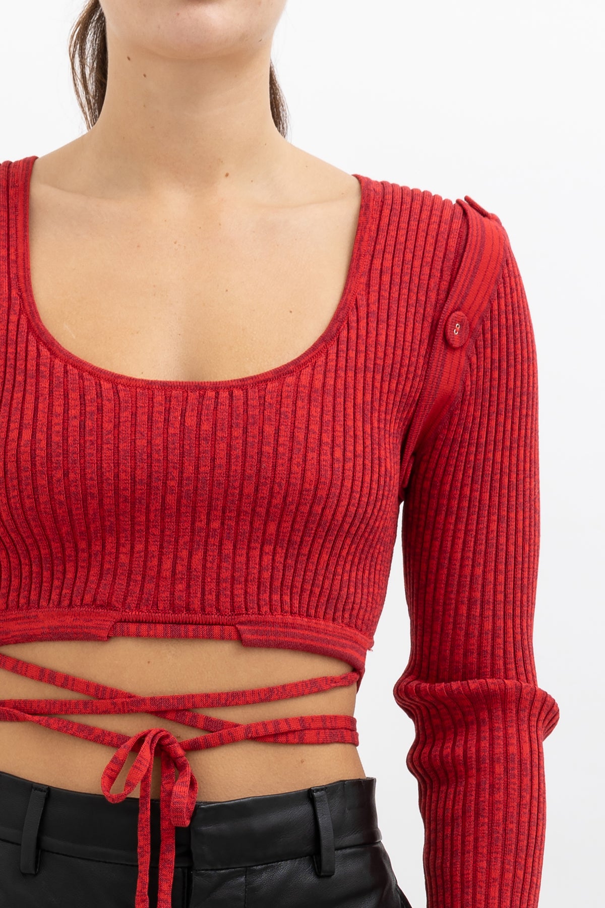 Deconstruct Rib Knit Crop Top