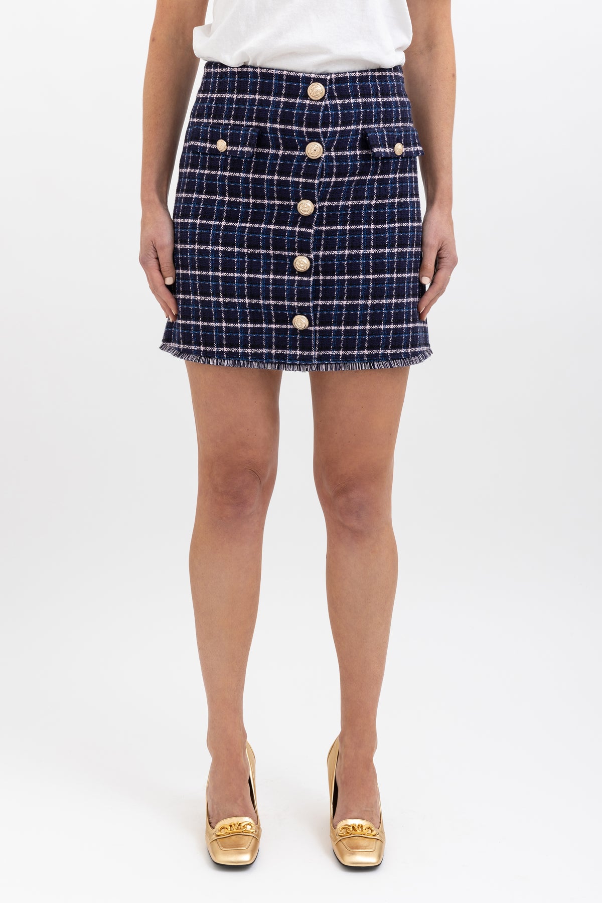 Fallon Checked Mini Skirt