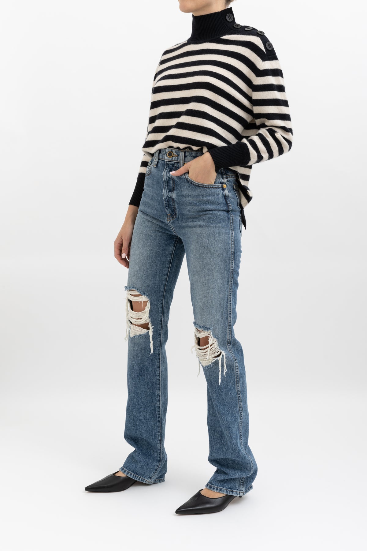 Danielle High Rise Distressed Jeans