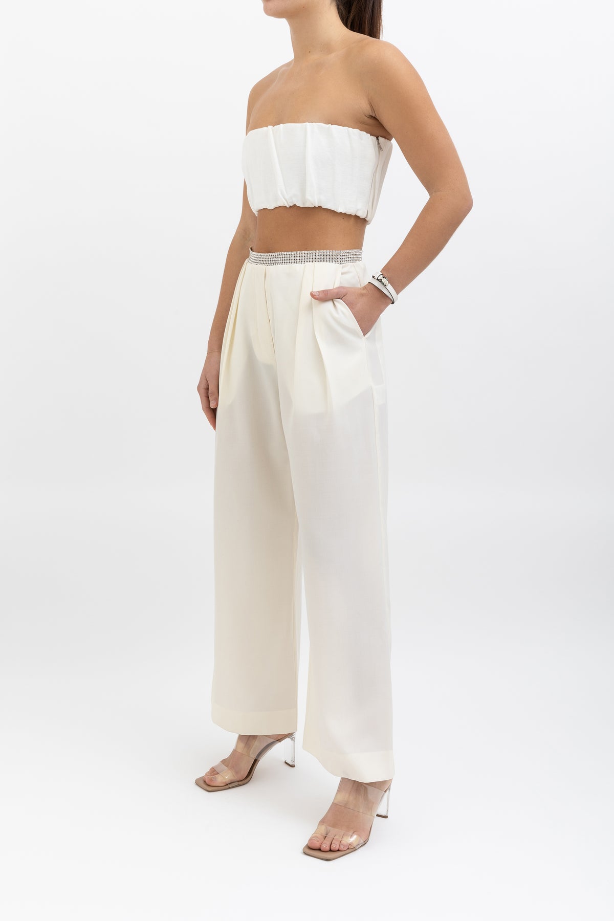 Crystalline Wool Boy Pant