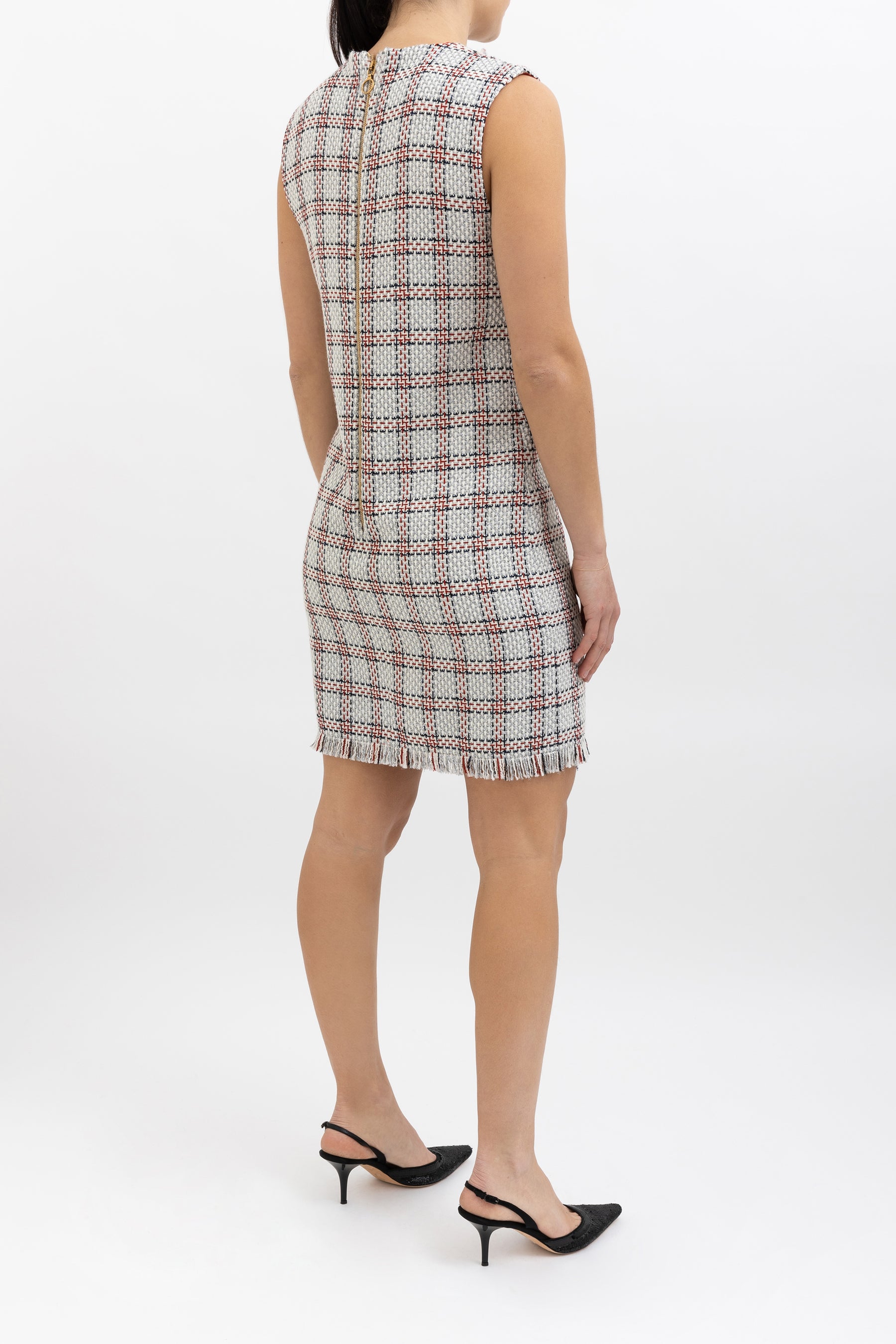 Checked Tweed Dress