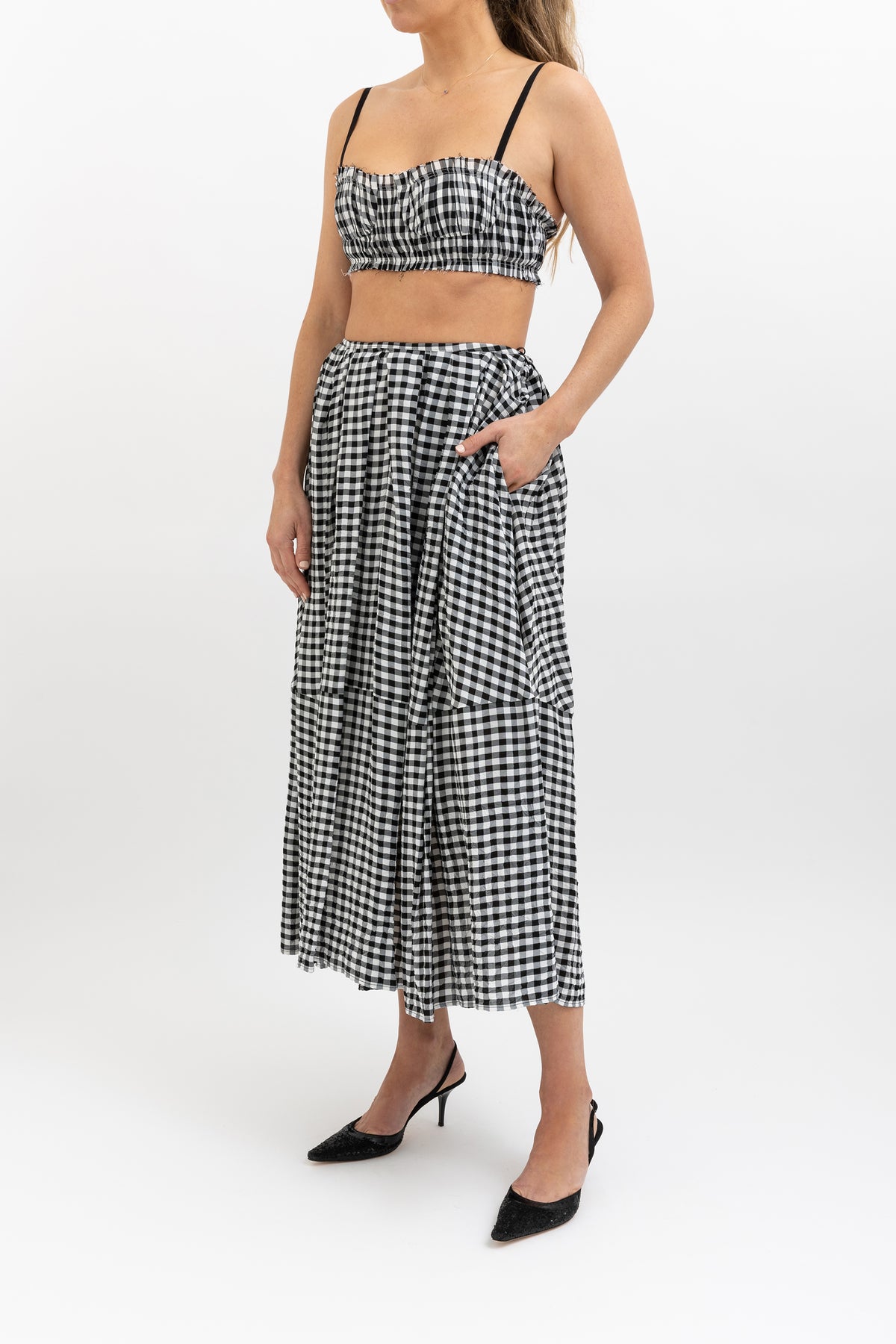 Gingham Indira Bralette and Meryl Skirt Set