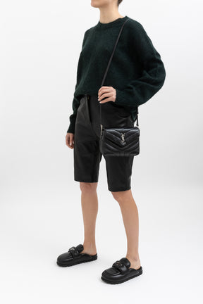 Longerline Leather Shorts