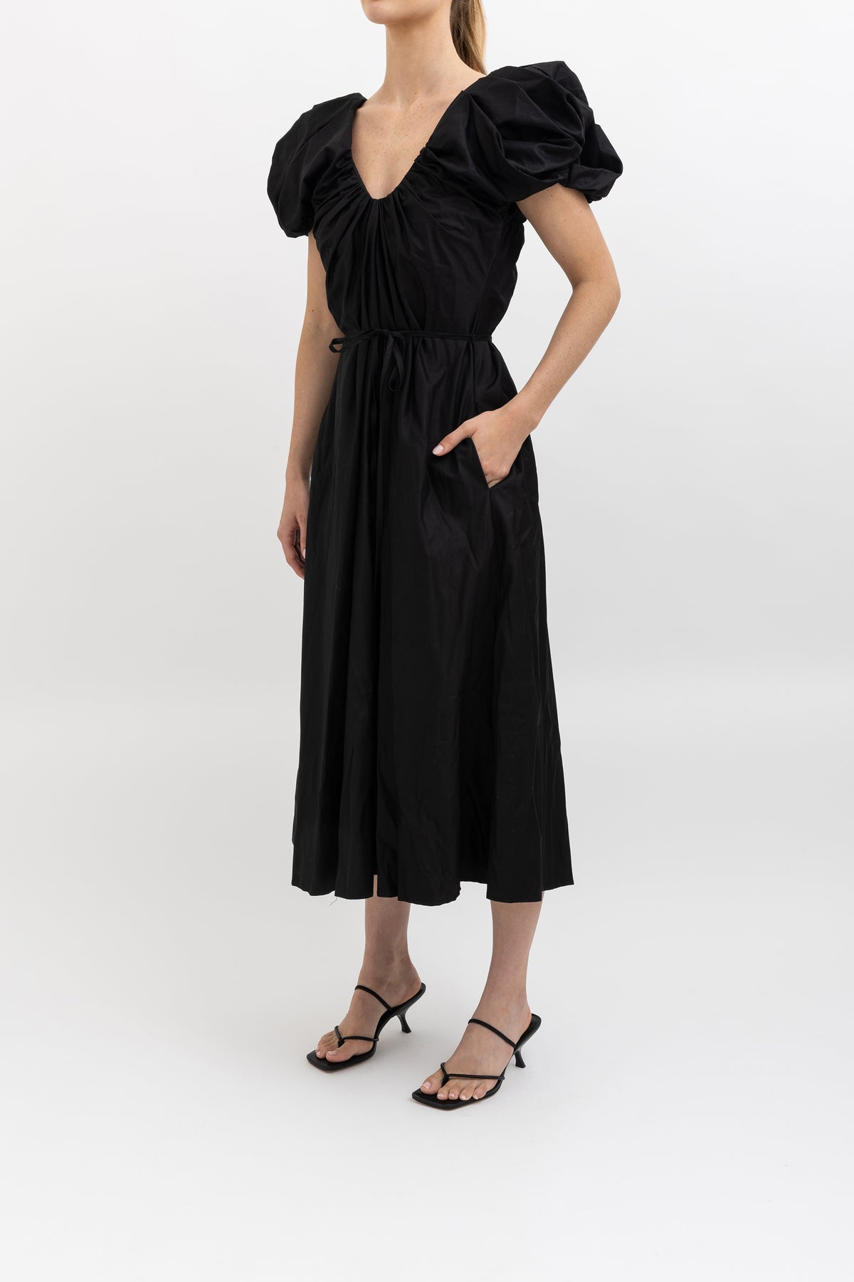 Puff Sleeve Maxi Dress