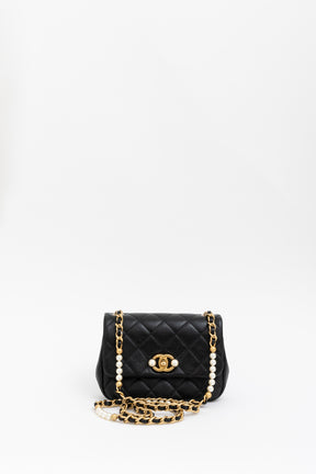 Pearl Detailed Flap Bag