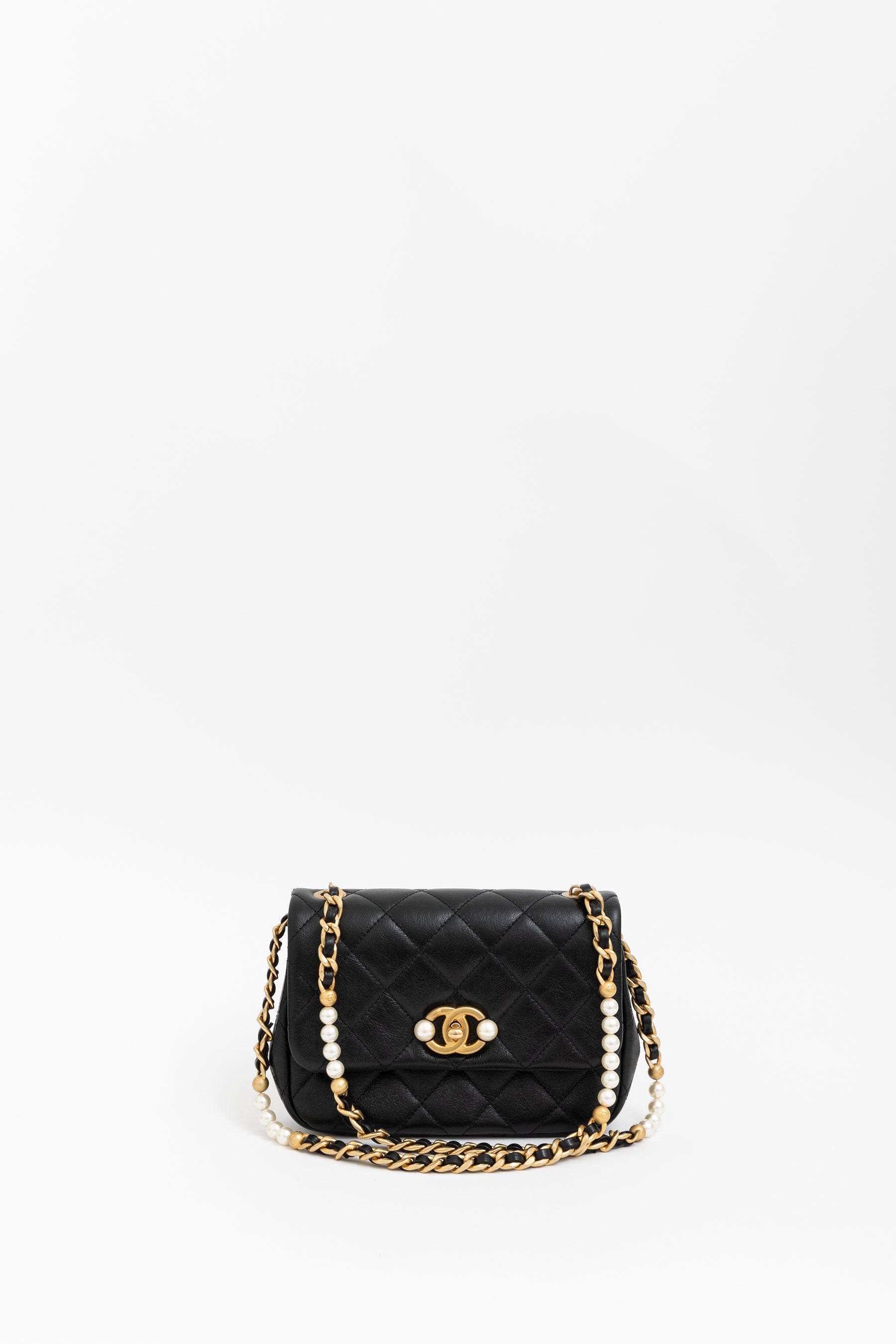 Pearl Detailed Flap Bag