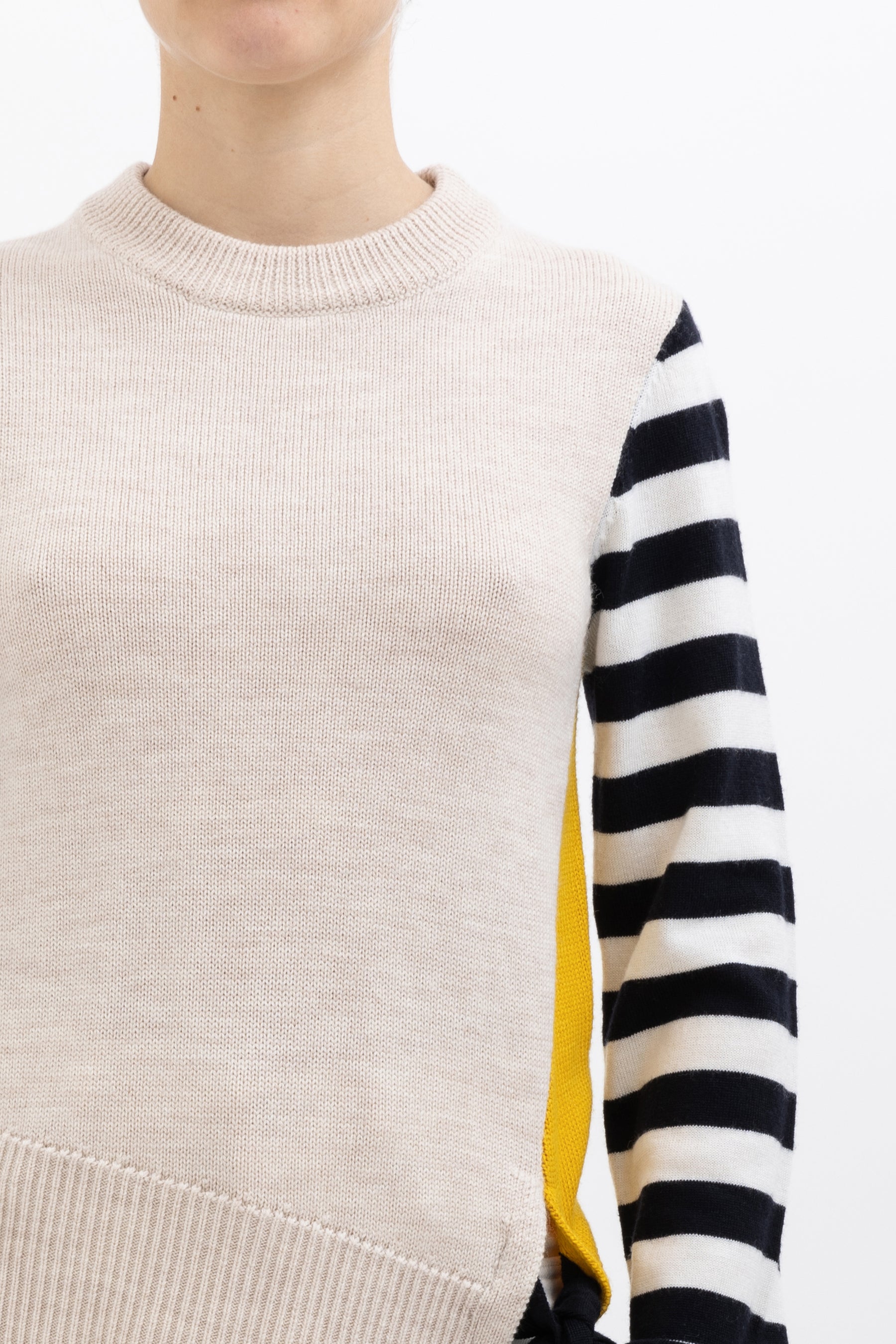Striped Colour Block Knit Top