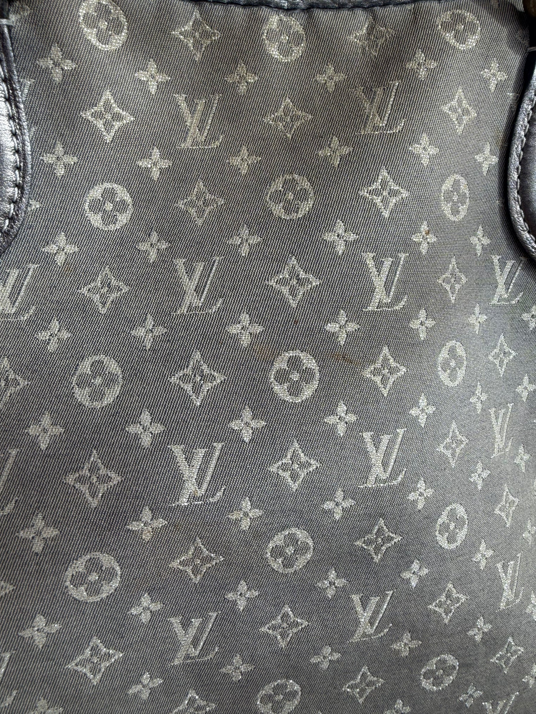Louis Vuitton Grey and Silver Platine Monogram Mini Lin Bersace Bag