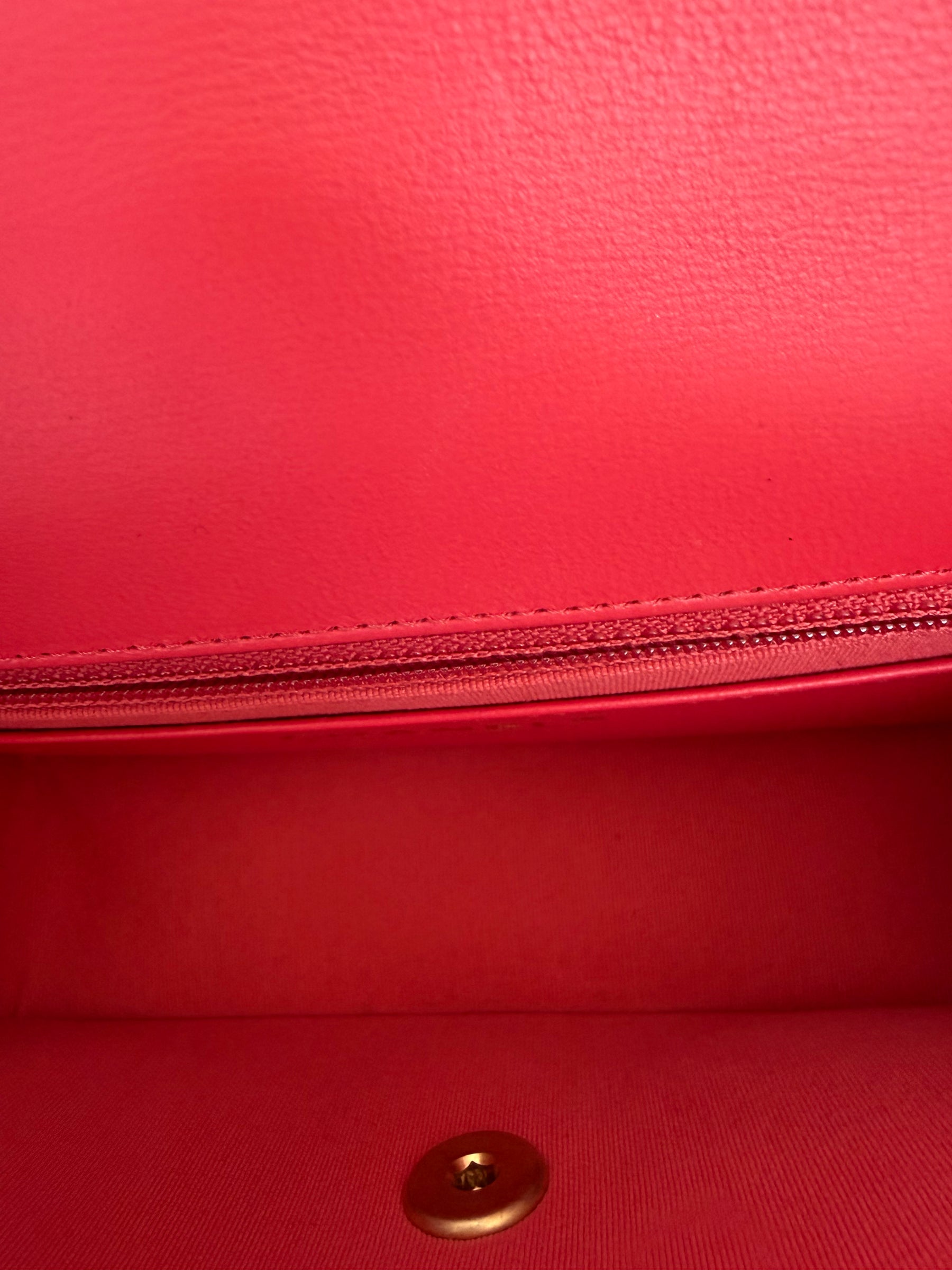 Chanel Coral Lambskin Leather Casino Chips Mini Flap