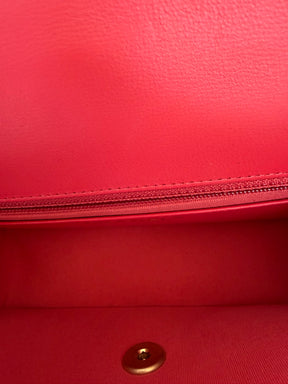 Chanel Coral Lambskin Leather Casino Chips Mini Flap