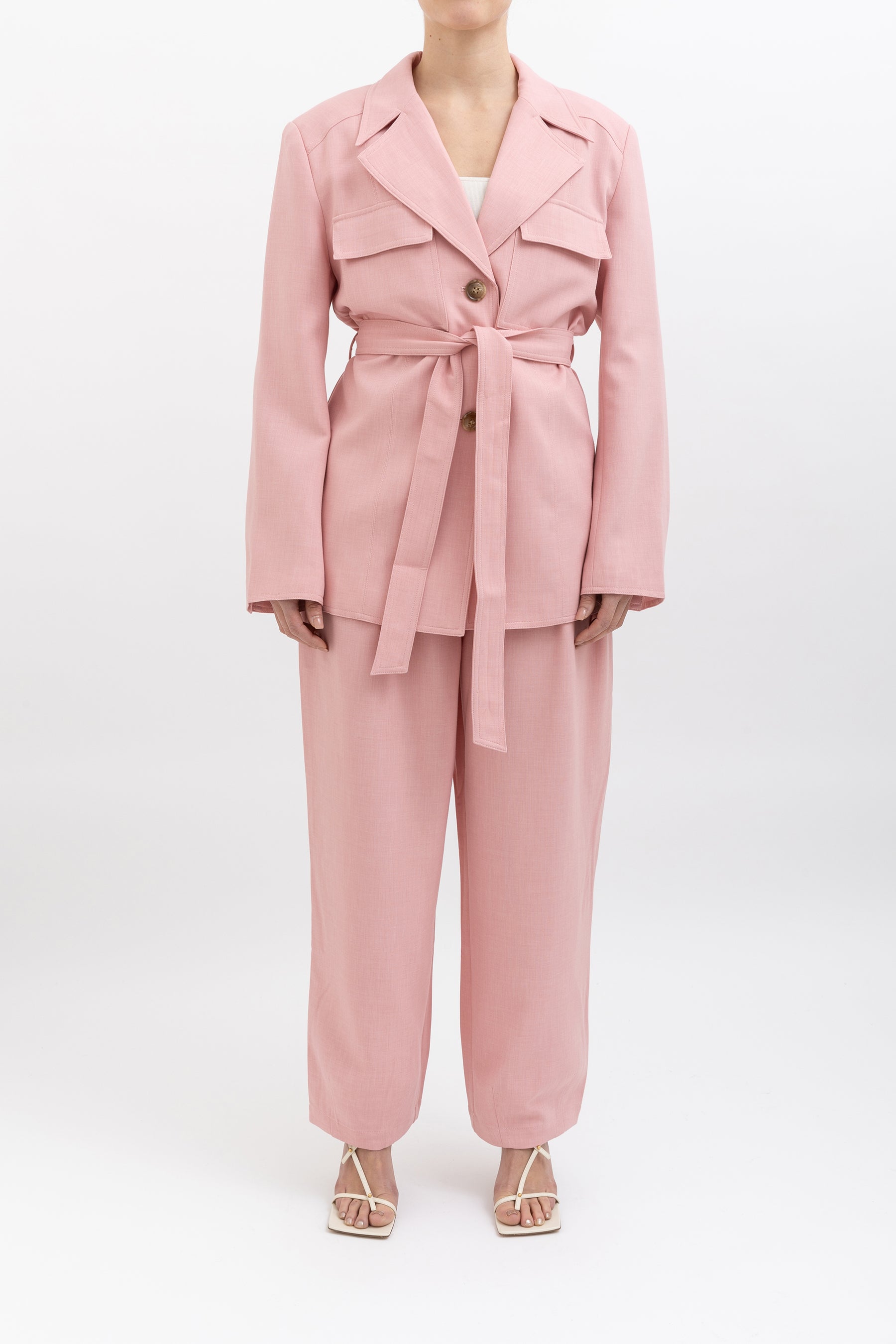 Denis Belted Blazer and Moscow Pant Set